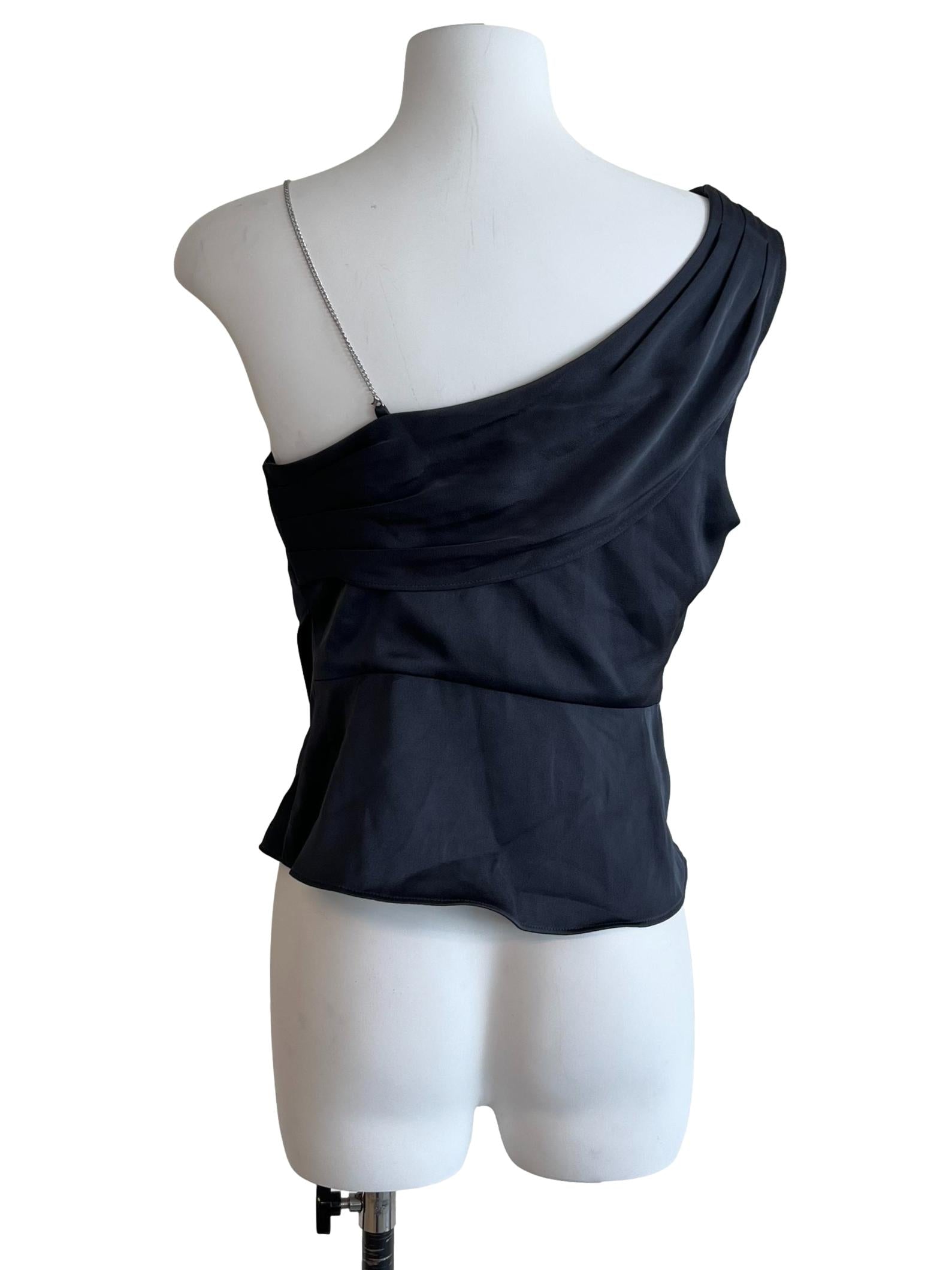 Smoke Grey Asymmetrical Top