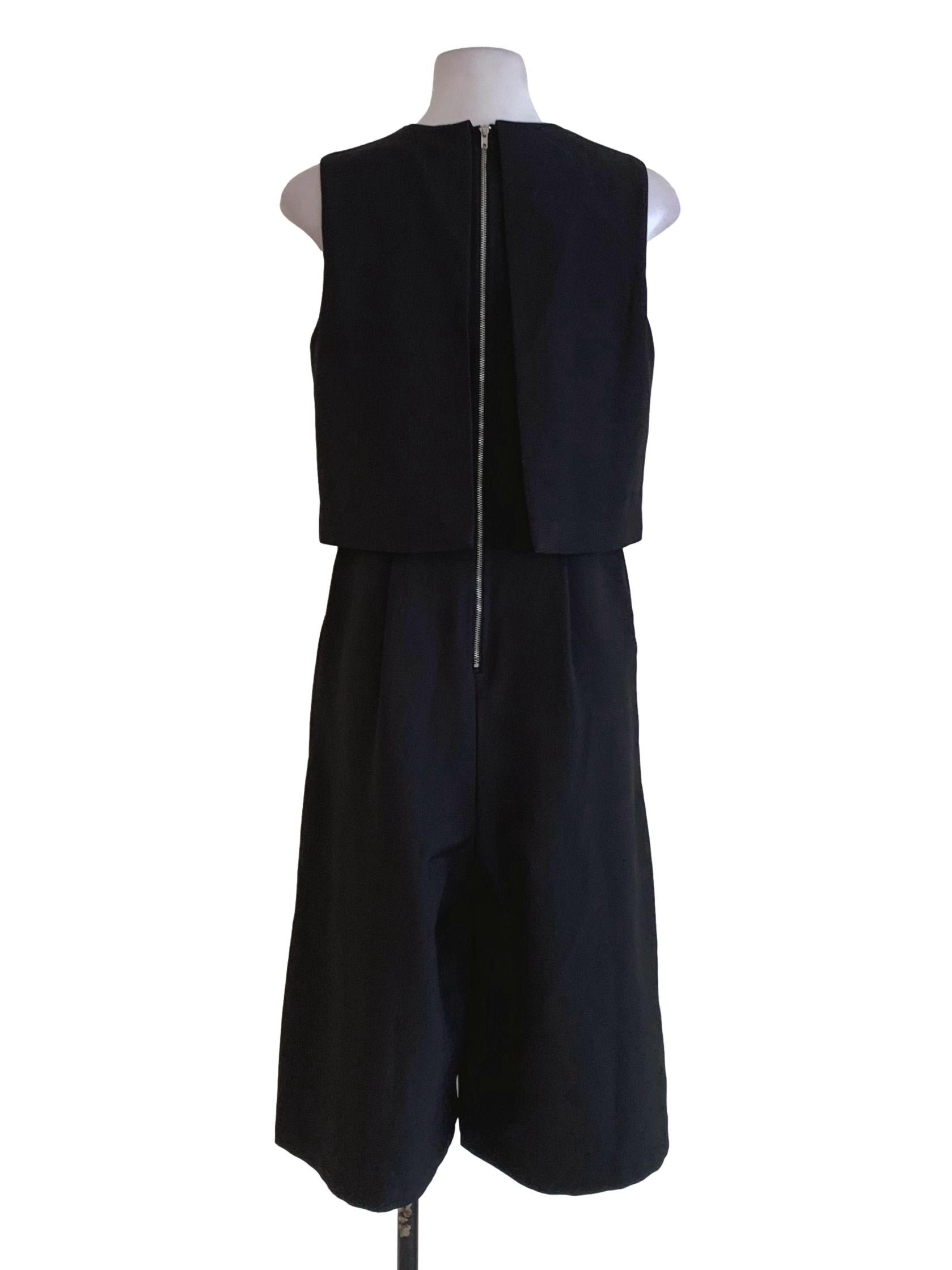 Black Bateau Neckline Jumpsuit TEM