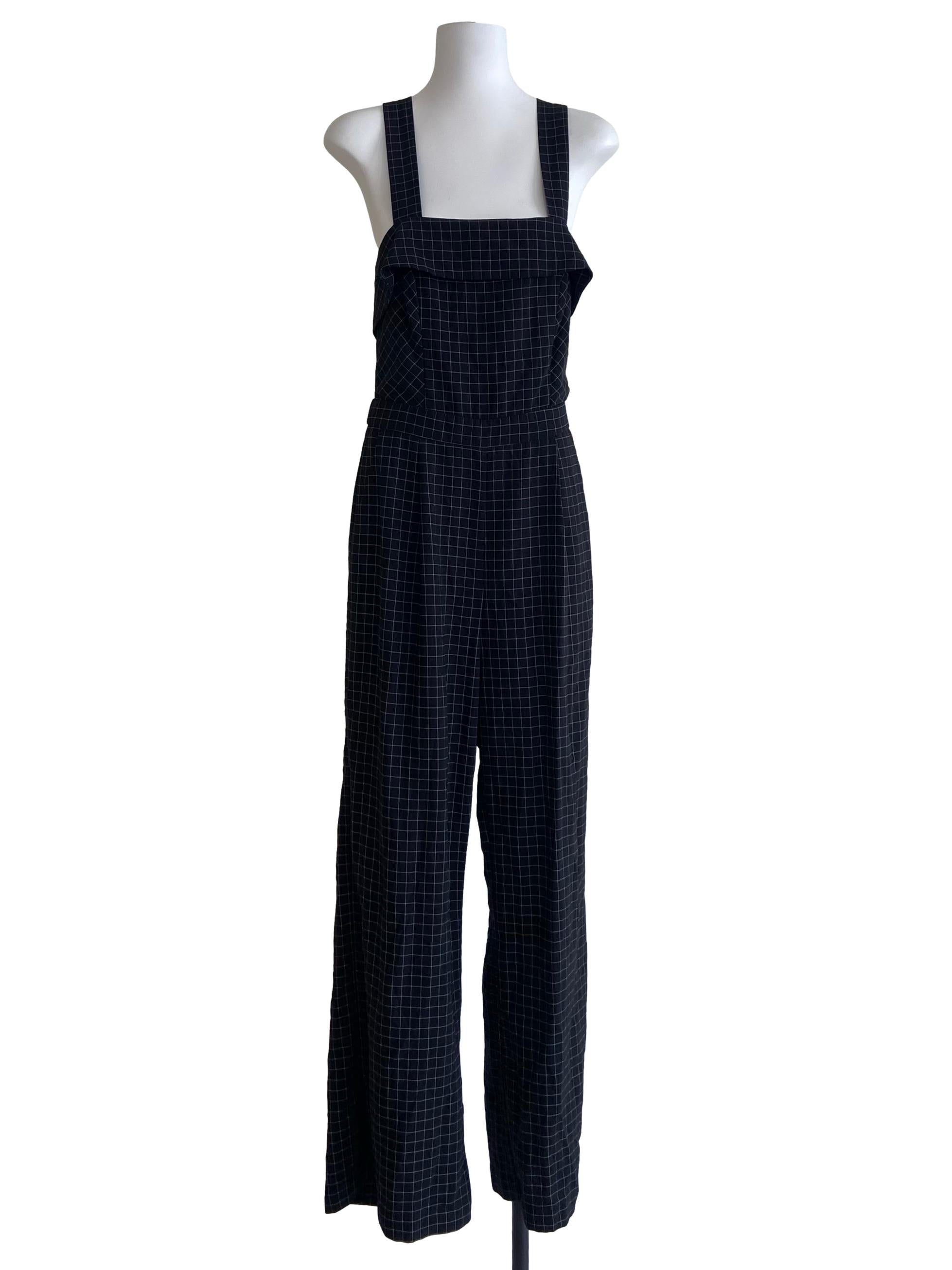 Black &White Stripe Jumpsuit