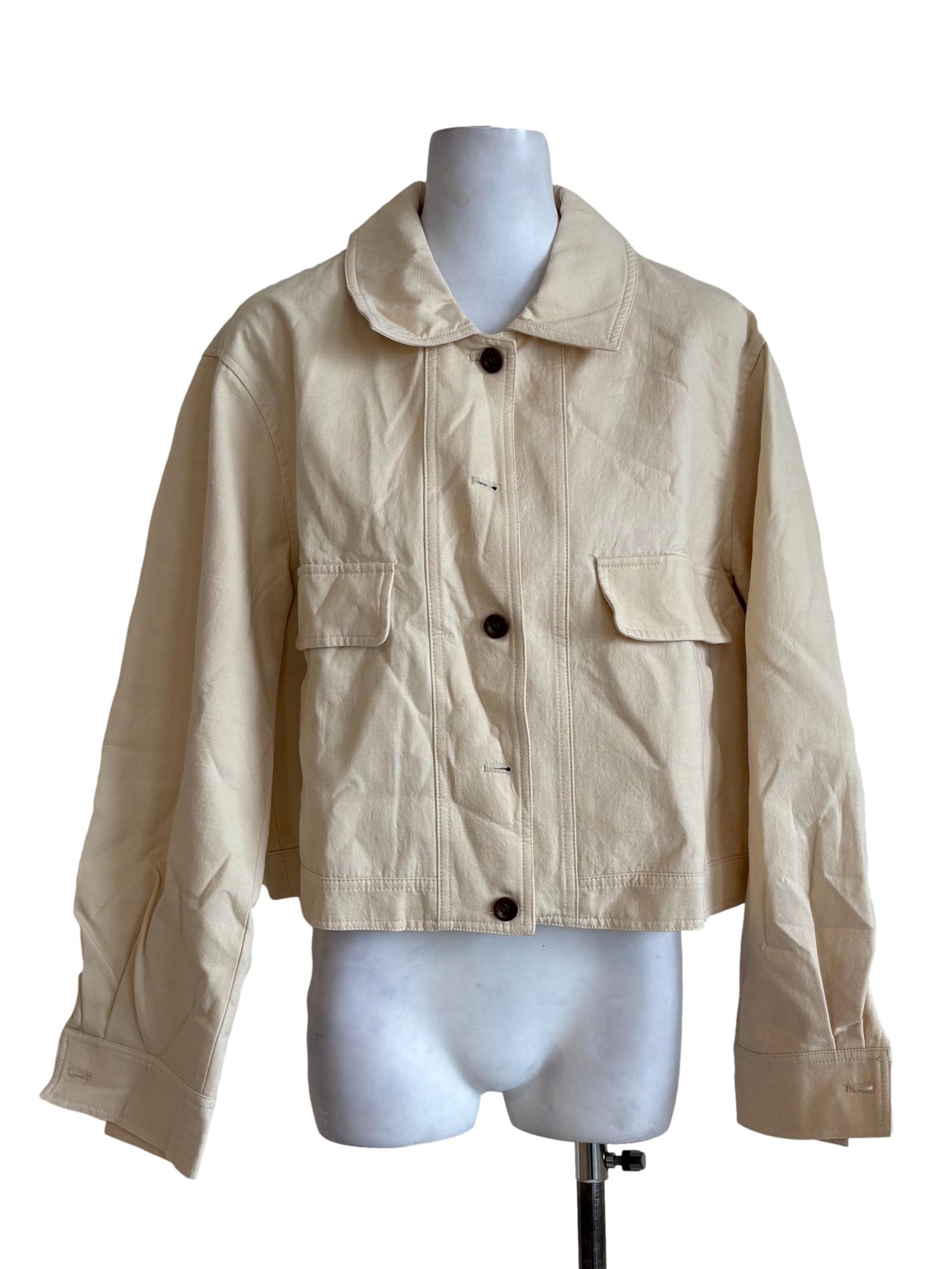 Egg Nog Denim Jacket