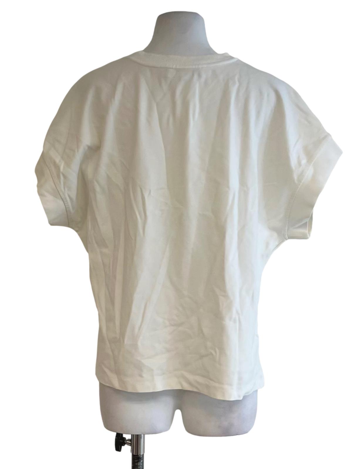 White Jewel Neckline Blouse