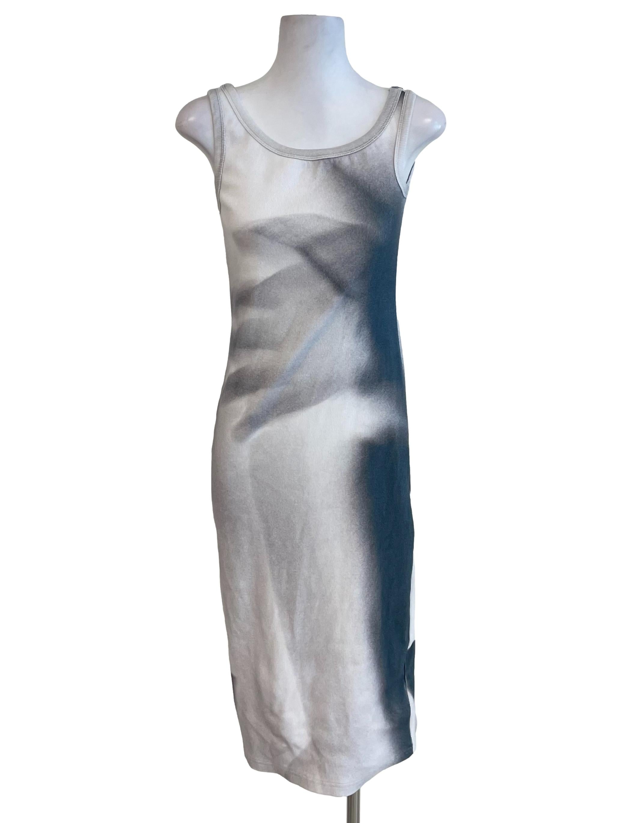 Off White & Shadow Tie Dye Tank Dress