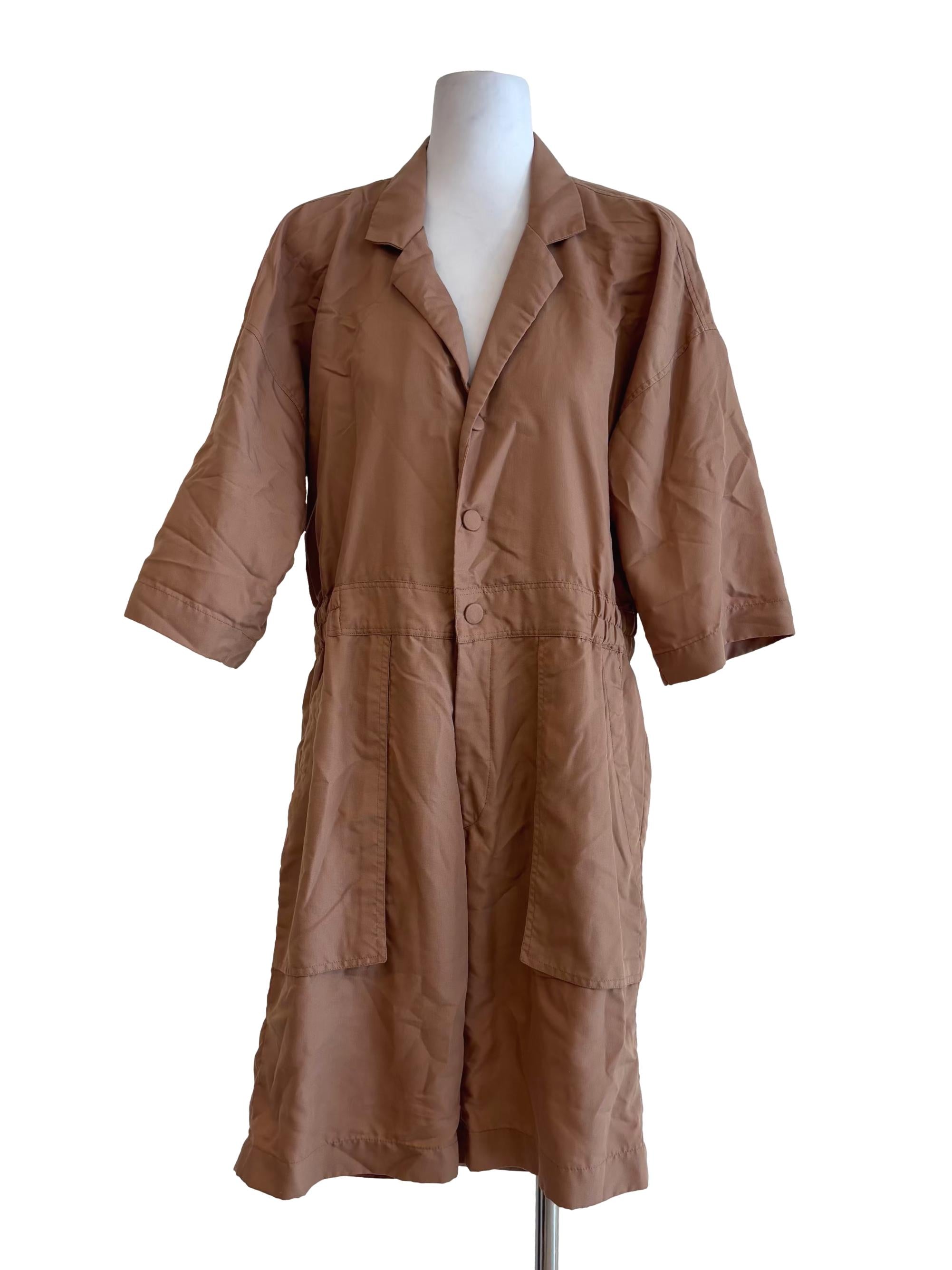 Clay Brown Cotton Romper