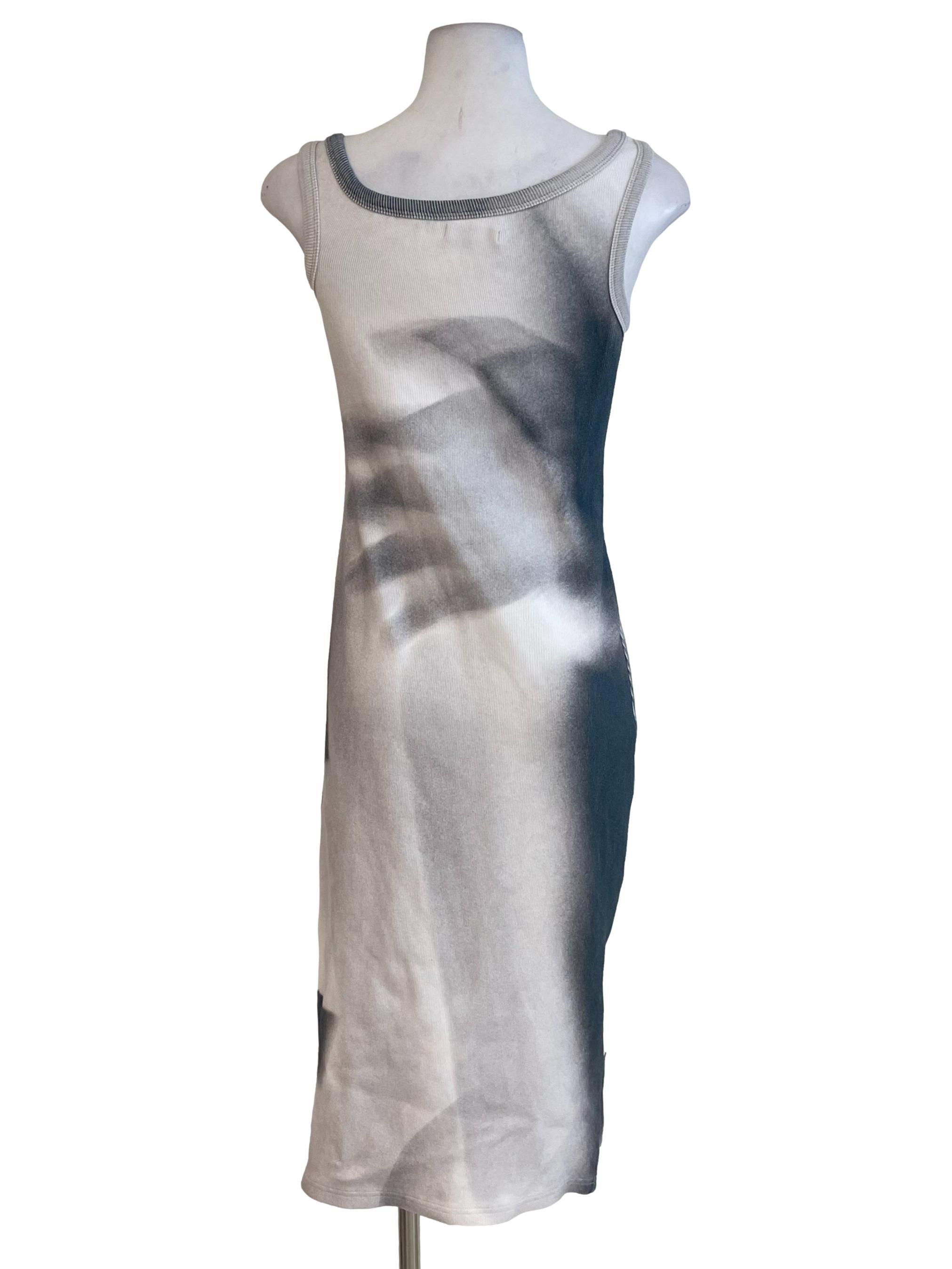 Off White & Shadow Tie Dye Tank Dress