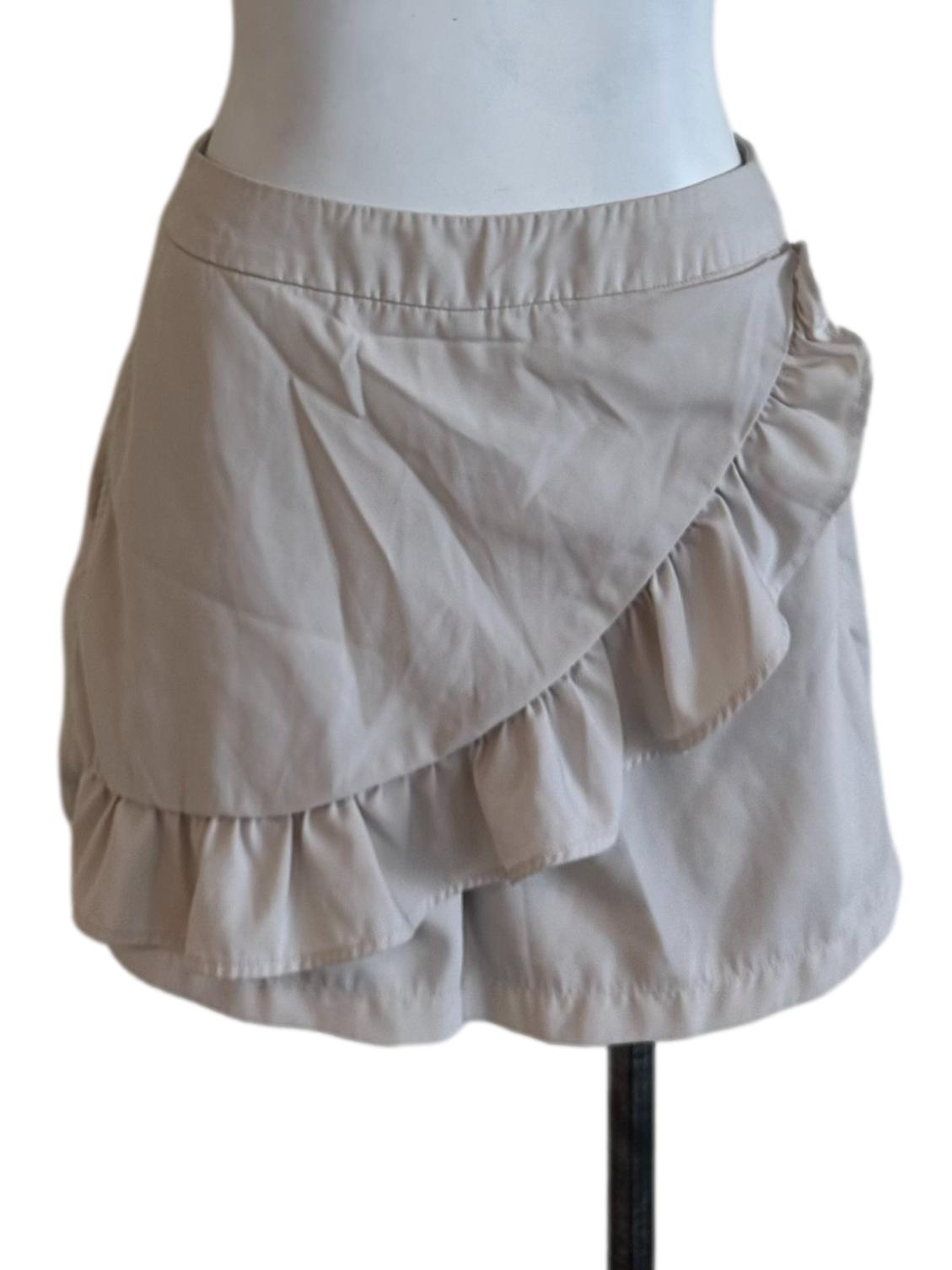 Ash White Ruffle Shorts