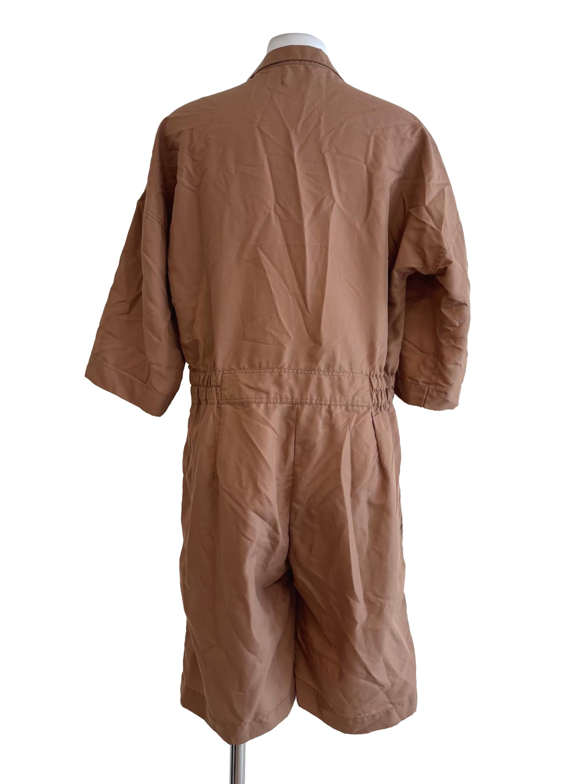 Clay Brown Cotton Romper