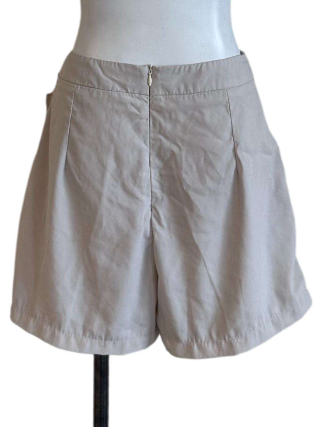 Ash White Ruffle Shorts