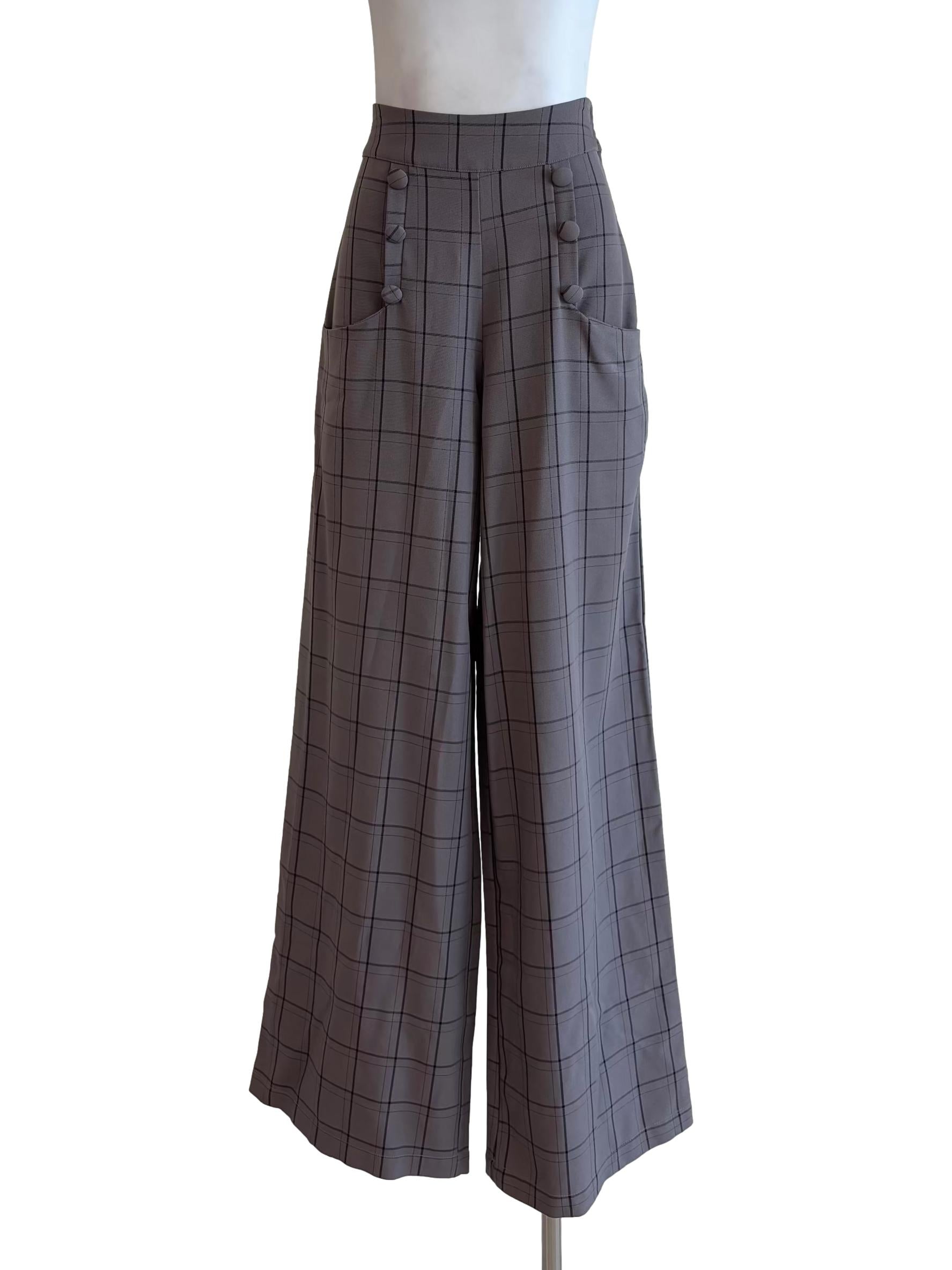 Joss Plaid Wide Leg Pants
