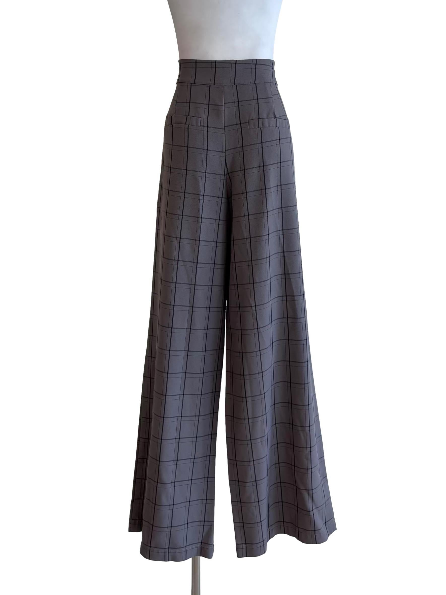 Joss Plaid Wide Leg Pants