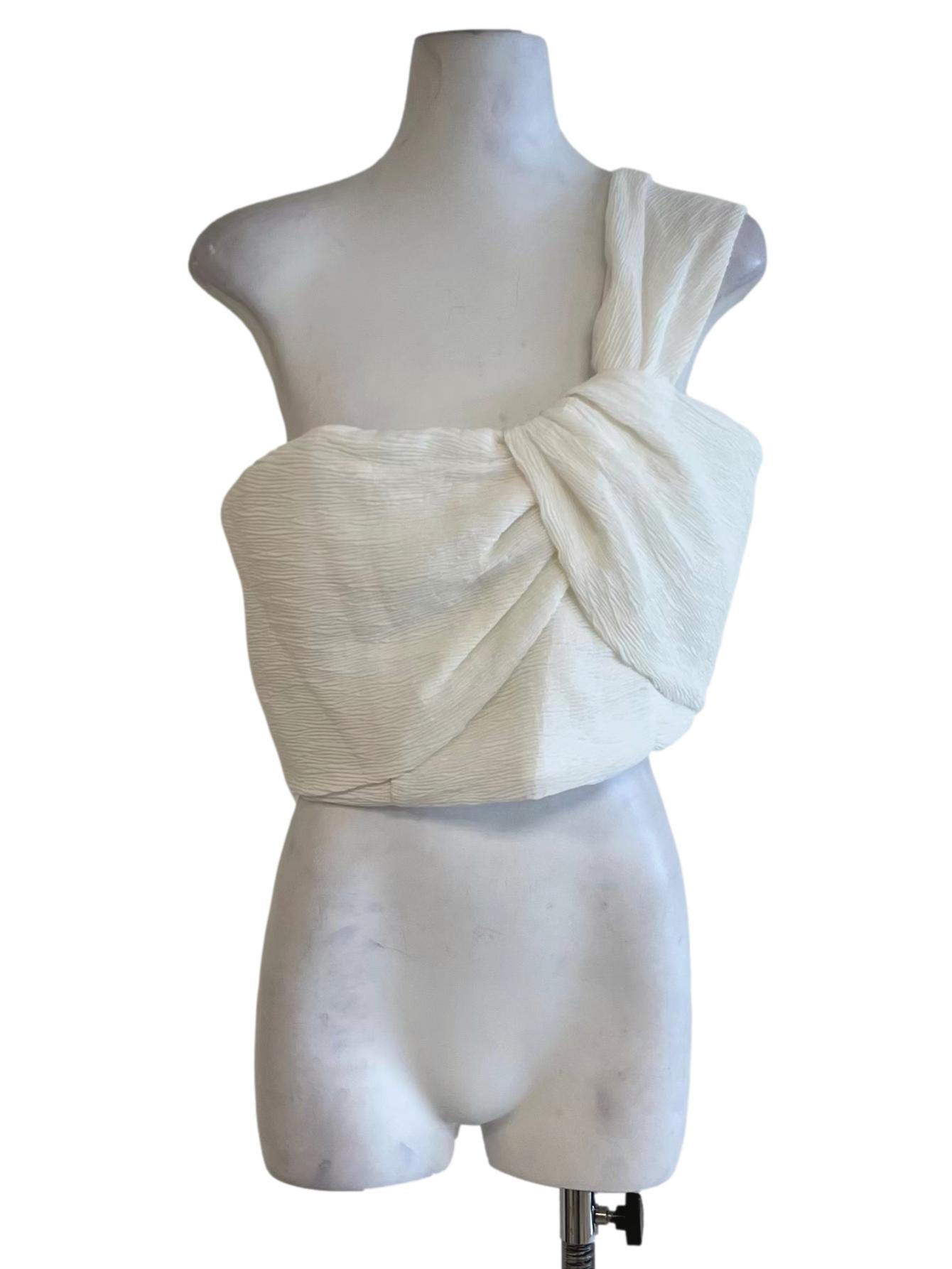 White Cropped Sleeveless Top