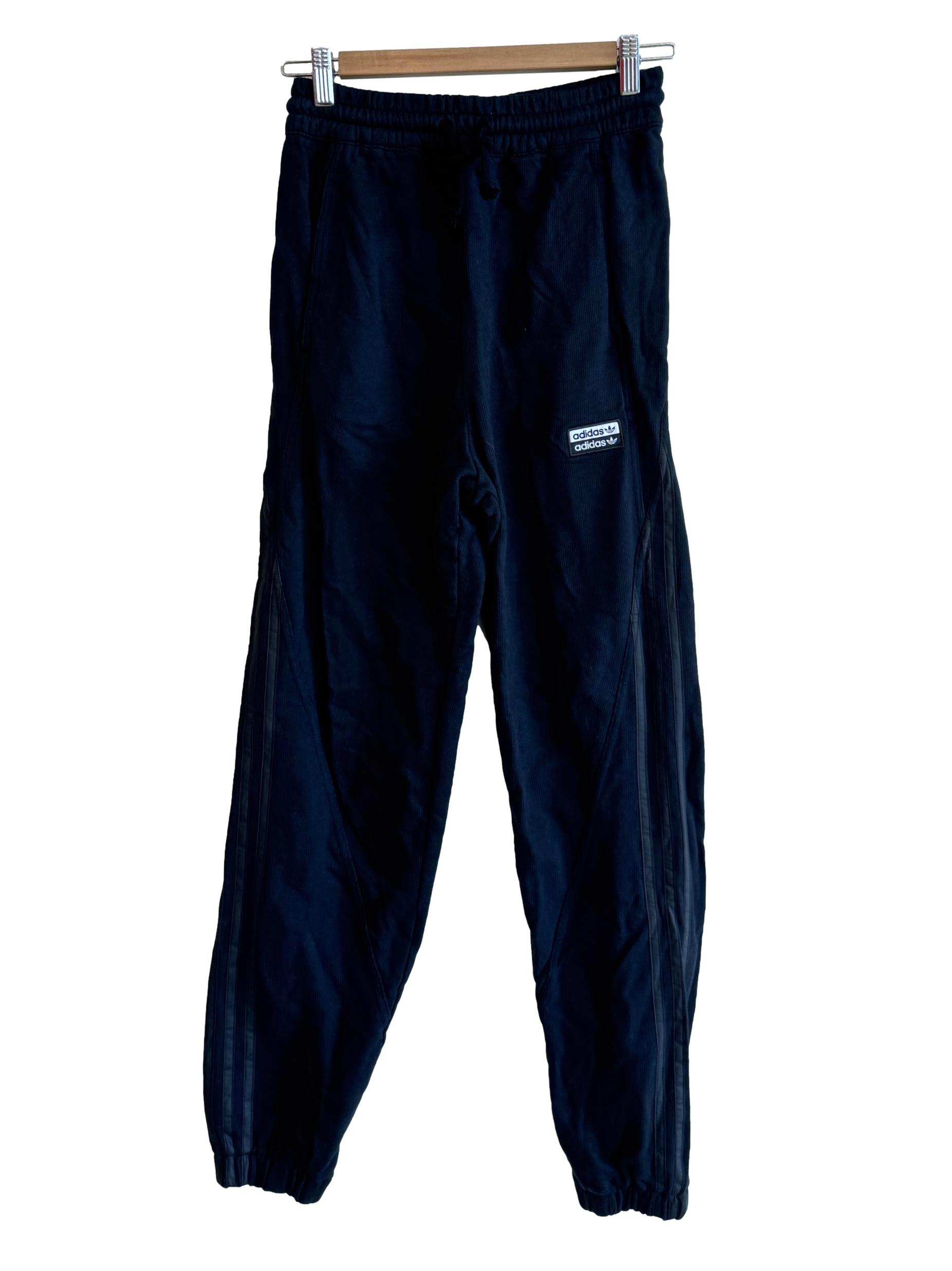 Black Textured Sweat Pants