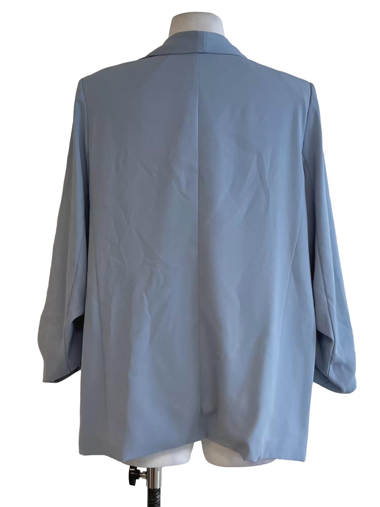 Stone Blue Wing Collar Blazer
