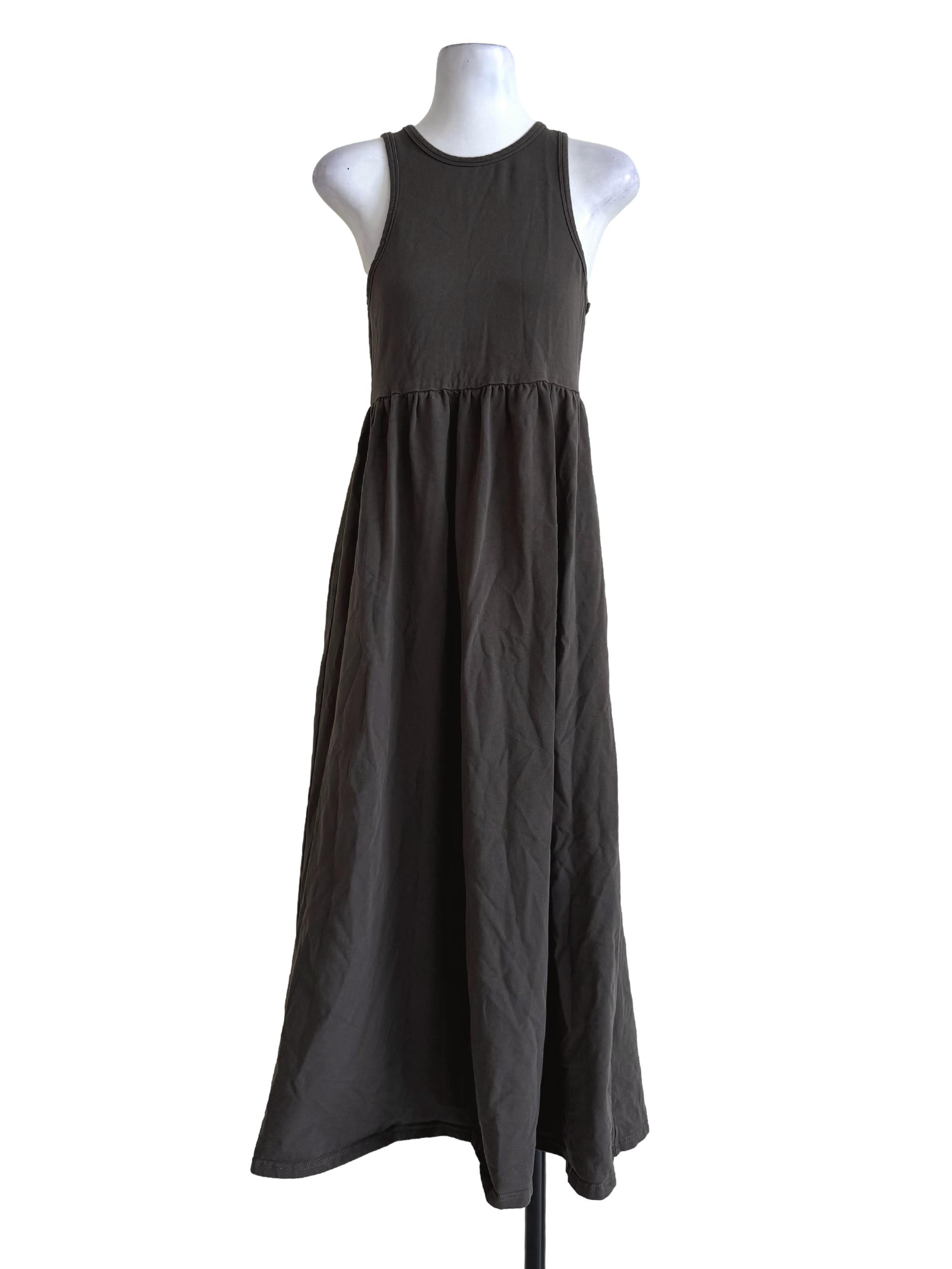 Espresso Brown Round Neck Dress TTR