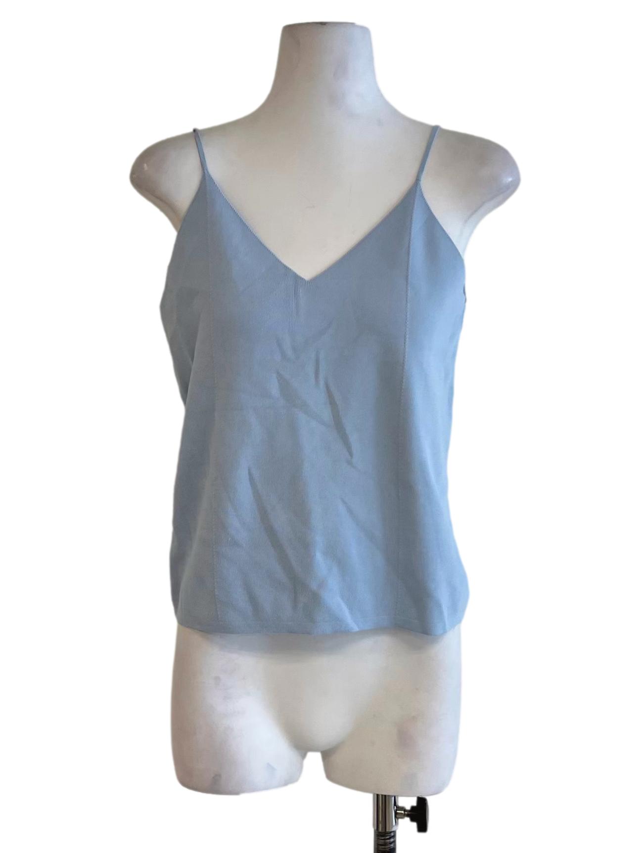 Sky Blue V-Neckline Sleeveless Top