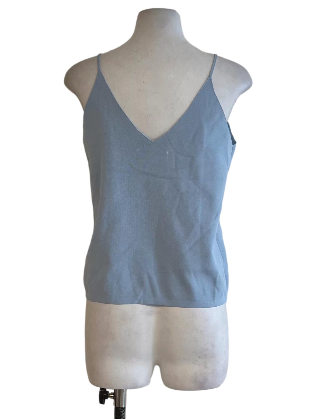 Sky Blue V-Neckline Sleeveless Top