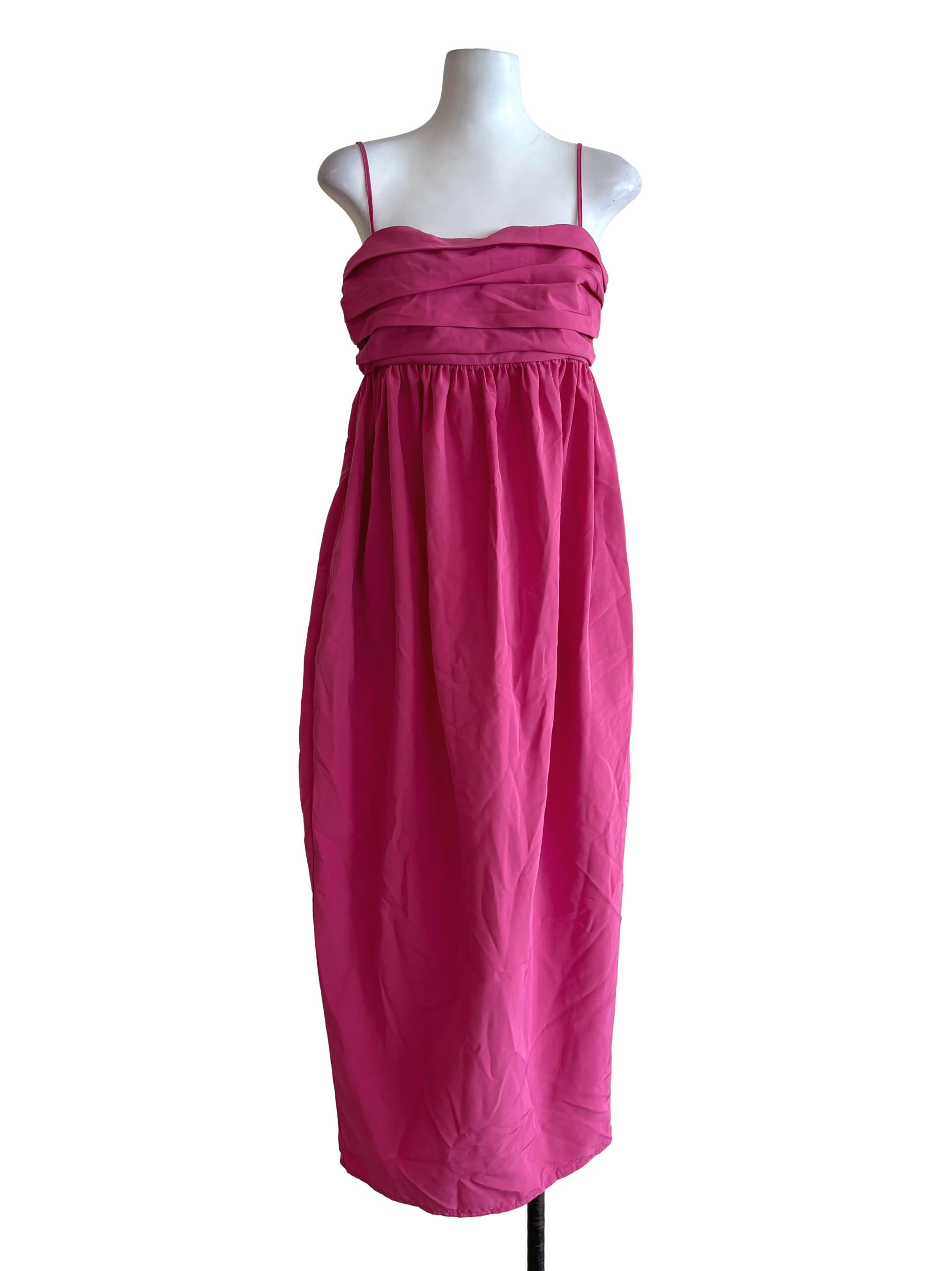 Magenta Spaghetti Strap Dress LB