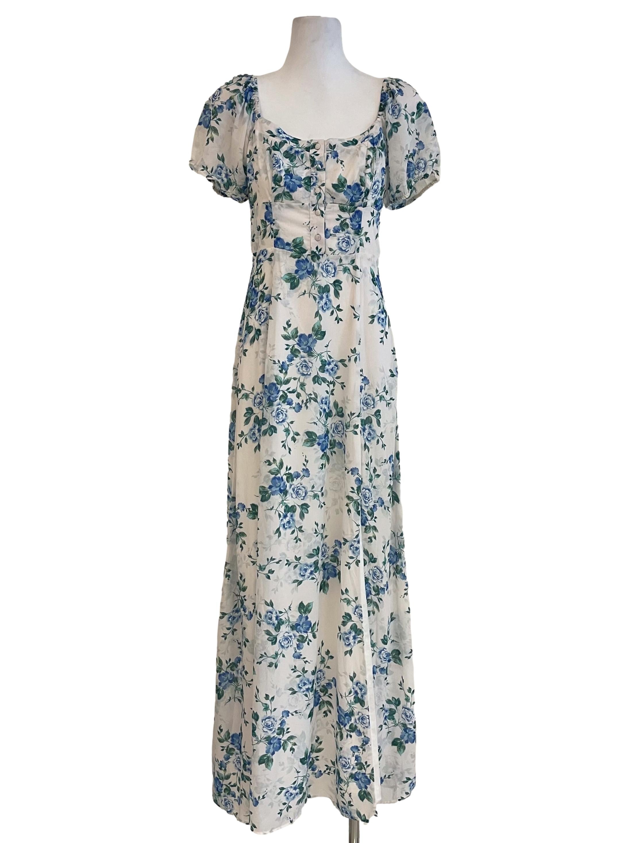 White Floral Dolce Vita Maxi Dress