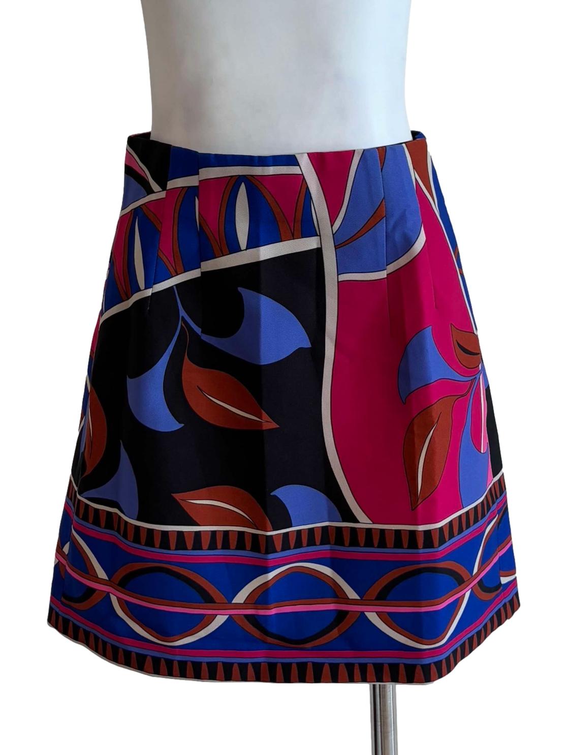Multi Colour Patterned Mini Skirt