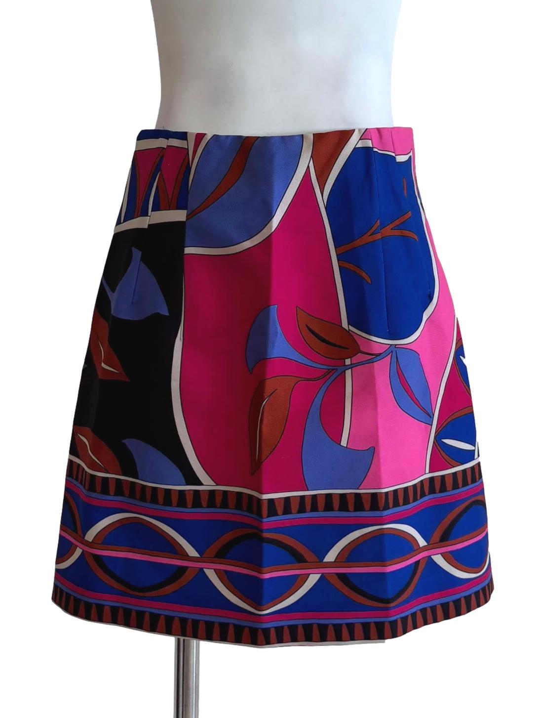 Multi Colour Patterned Mini Skirt