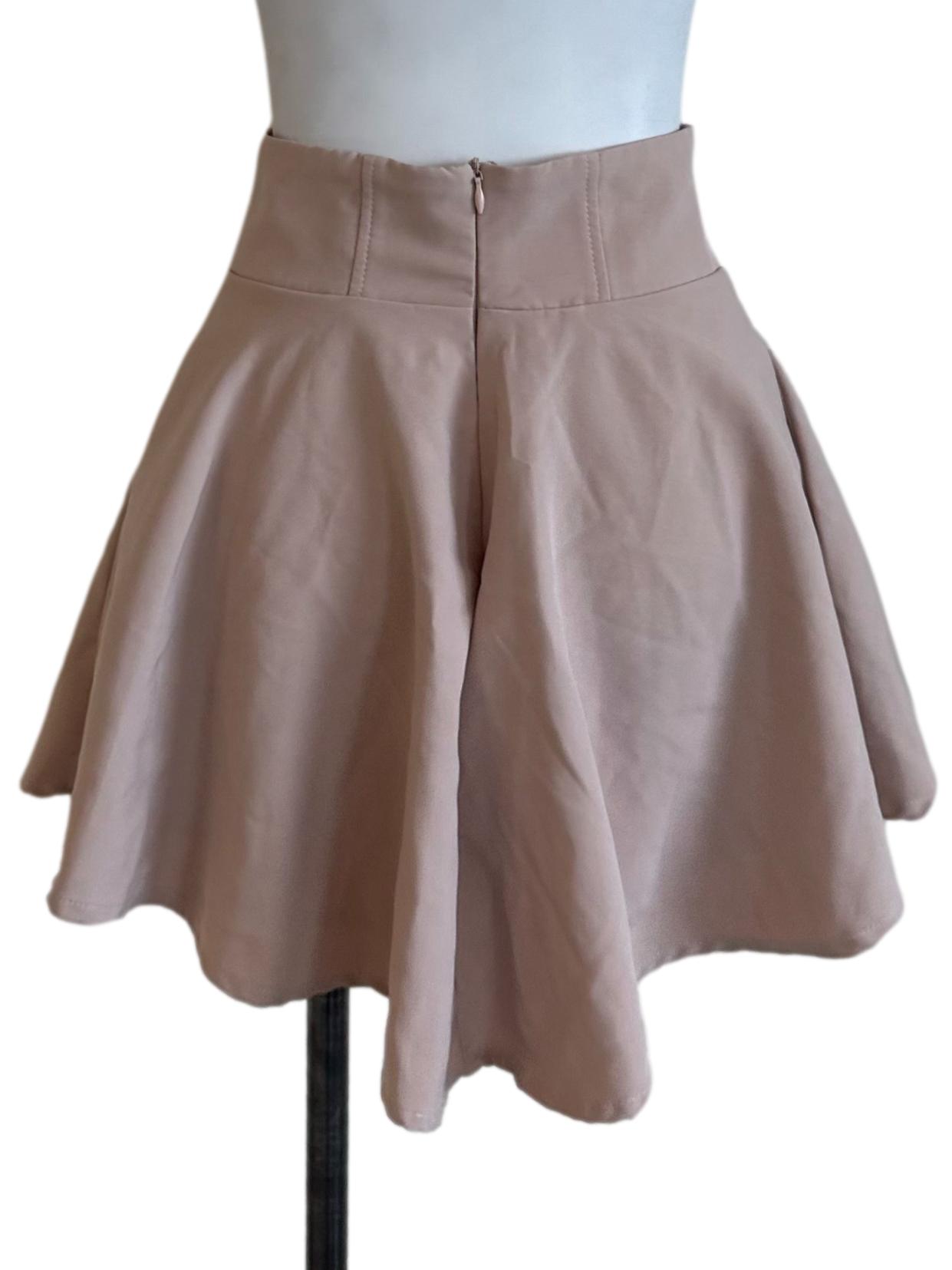 Ash Pink High Waist Flip Skorts