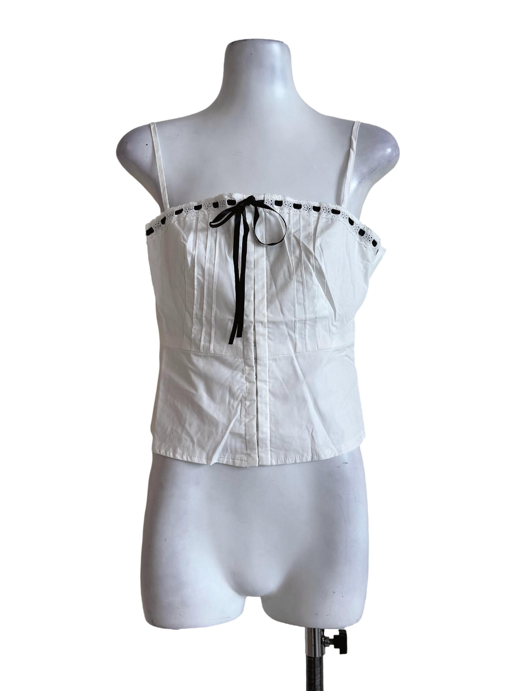 Cotton White Corset Top