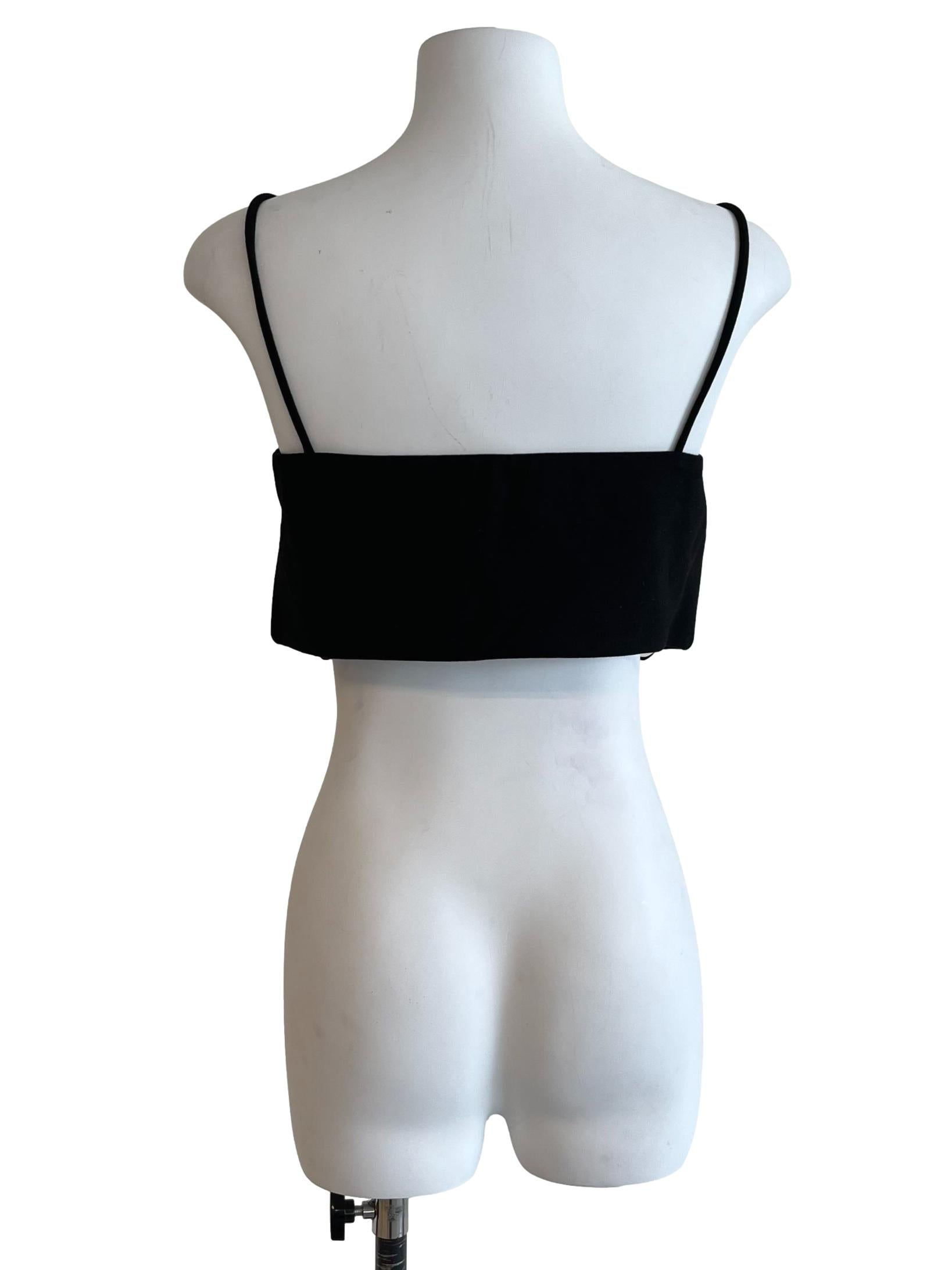 Onyx Black Spaghetti Strap Crop Top