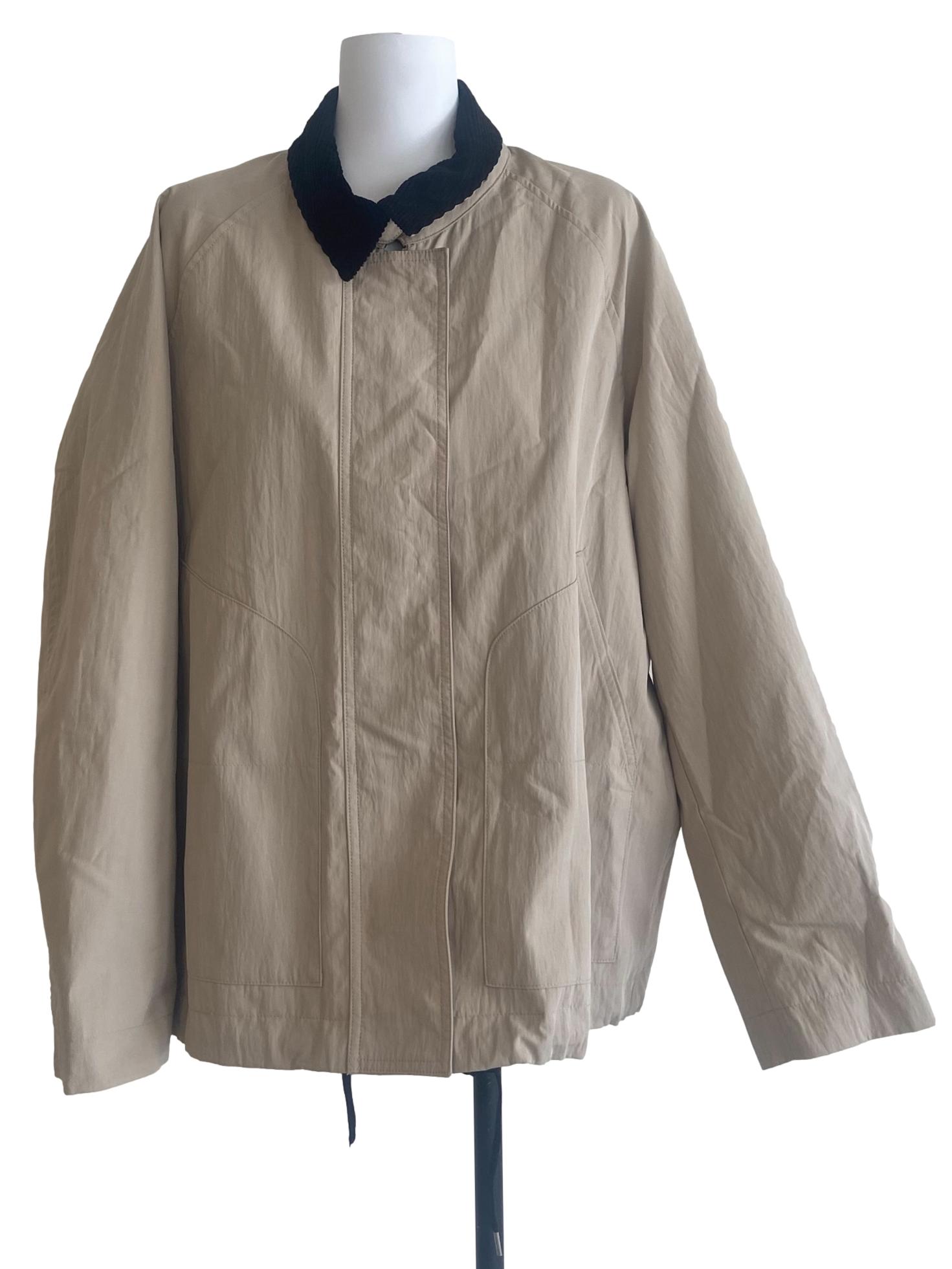 Natural Beige Cotton Mix Barn Jacket