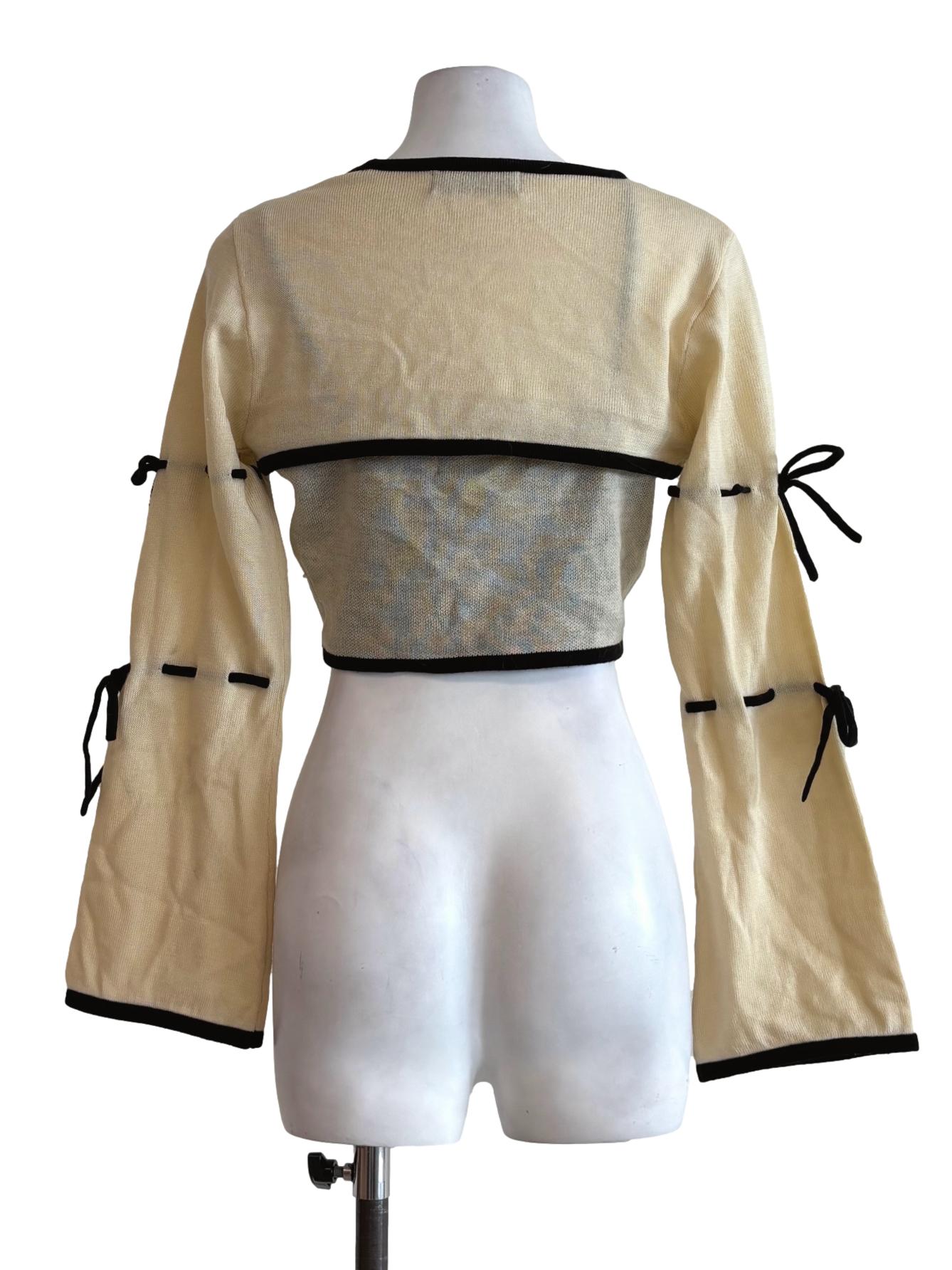 Two Piece Cream Knit Top