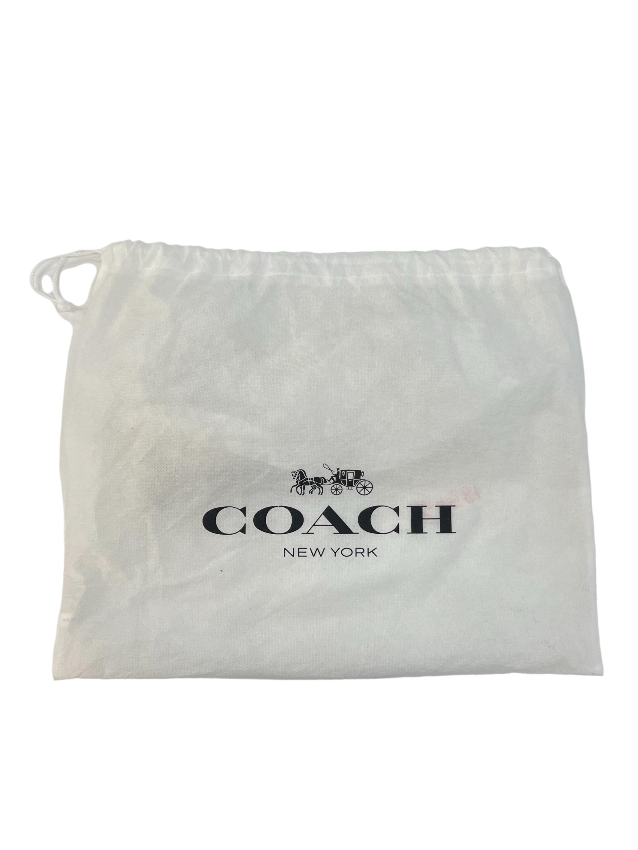 Geometric Print Leather Coach Denim Patchwork  Backpack CSN