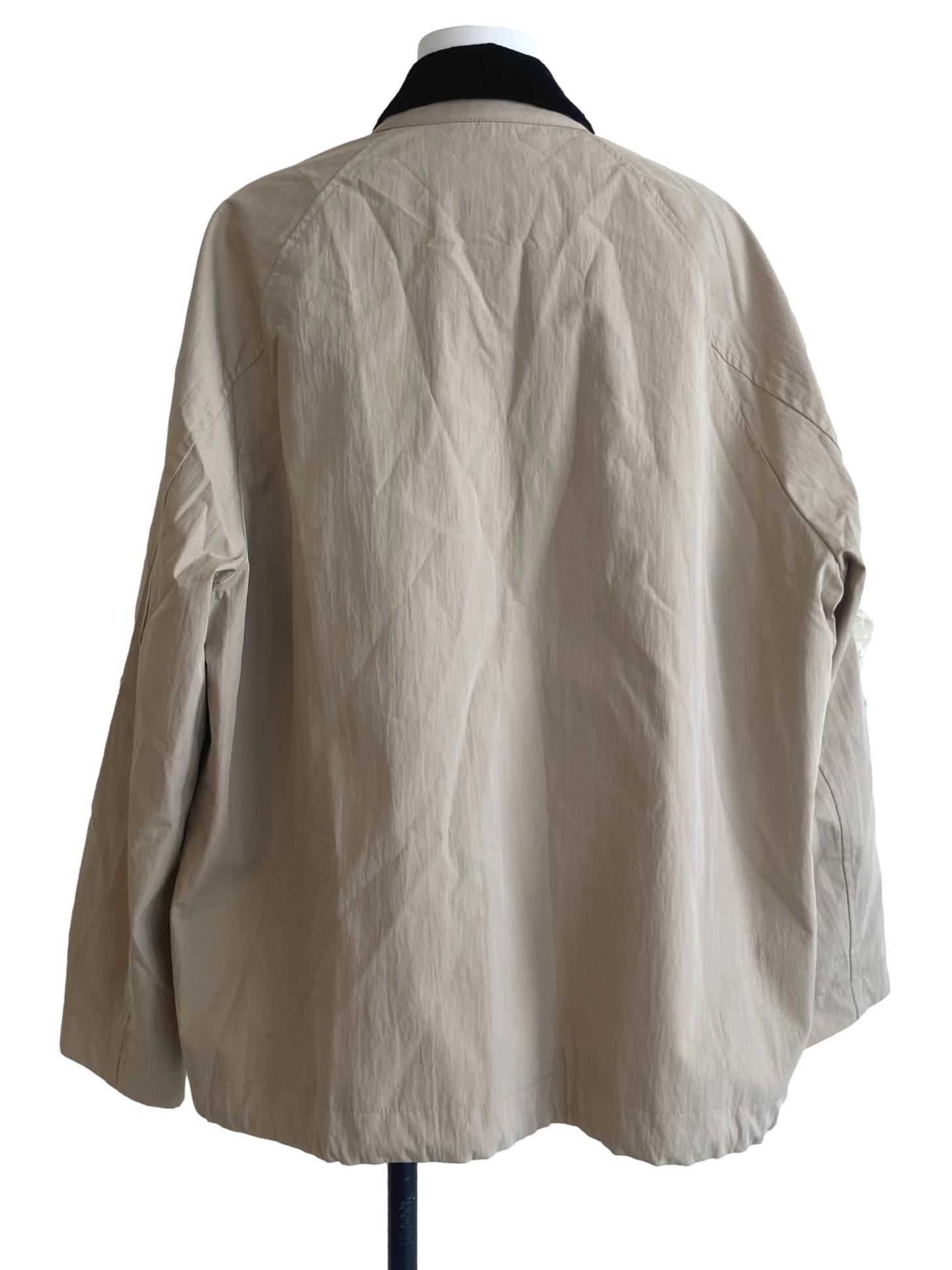 Natural Beige Cotton Mix Barn Jacket
