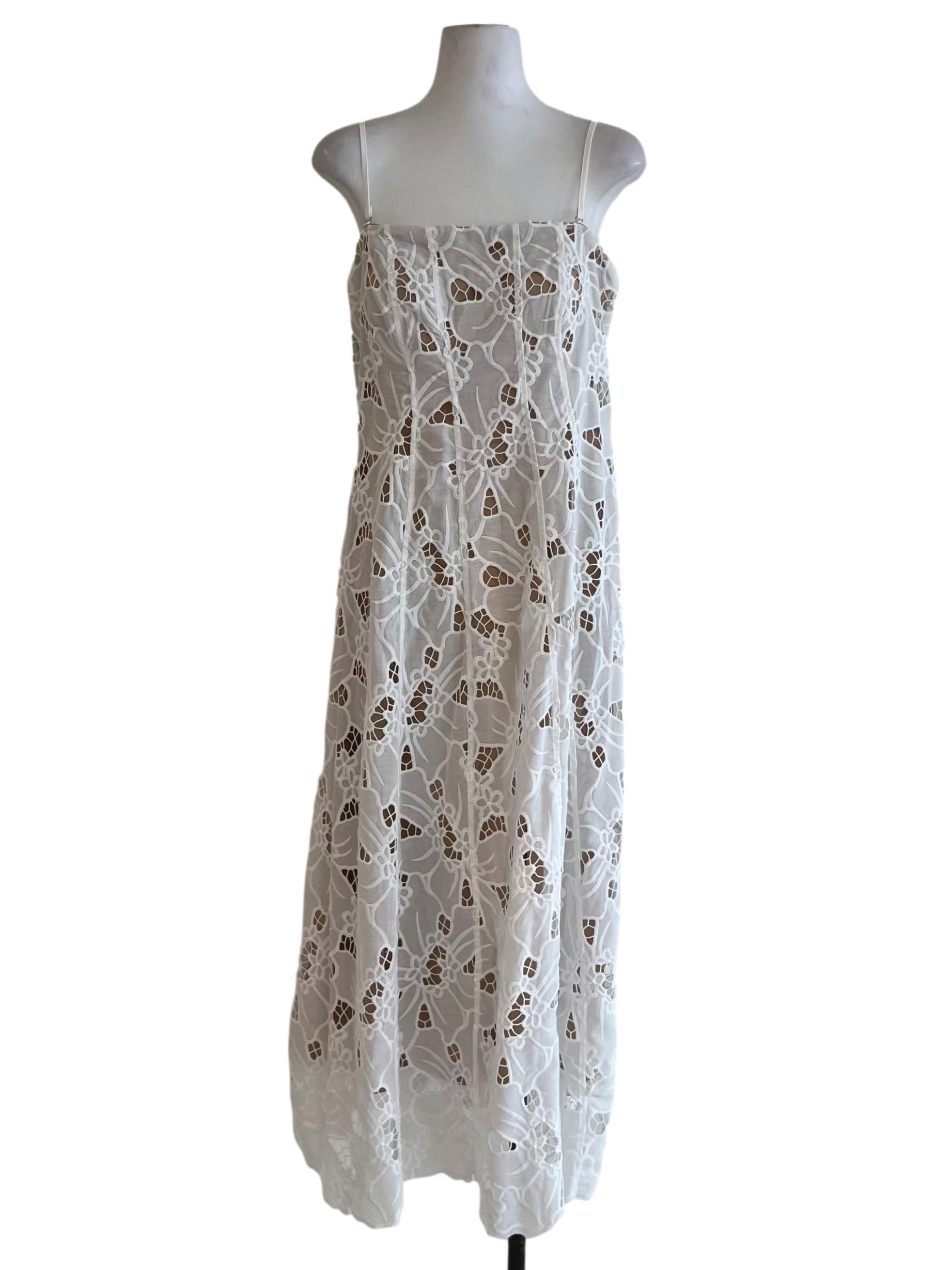 White Spaghetti Strap Sheath Dress