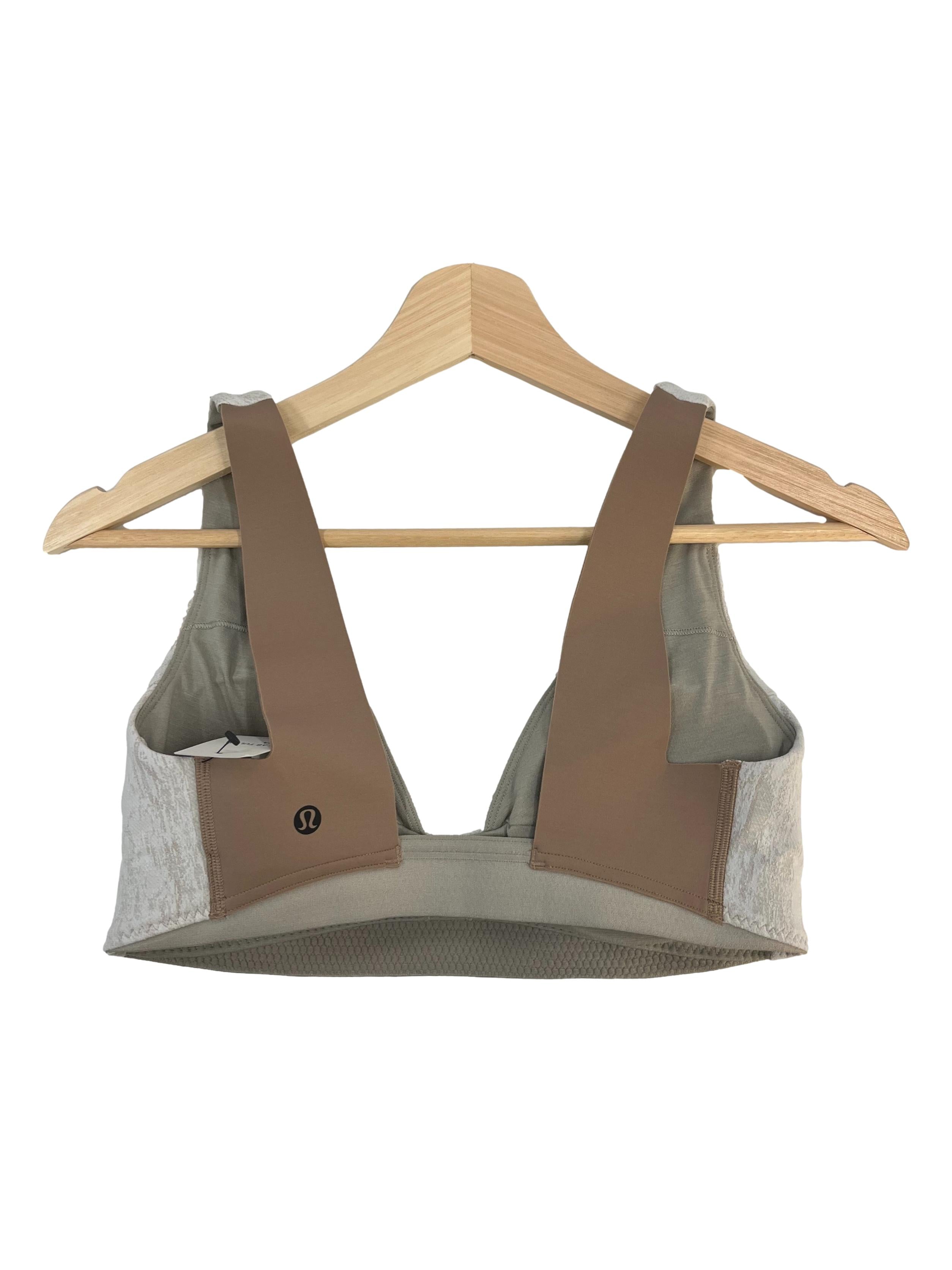 Brown Deep V Sports Bra