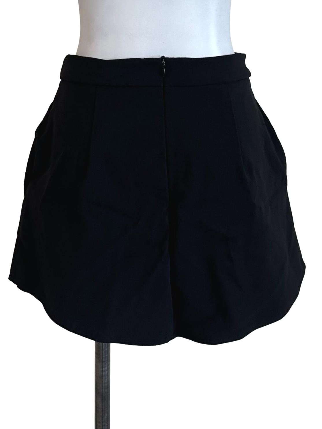 Onyx Black Slit Skorts
