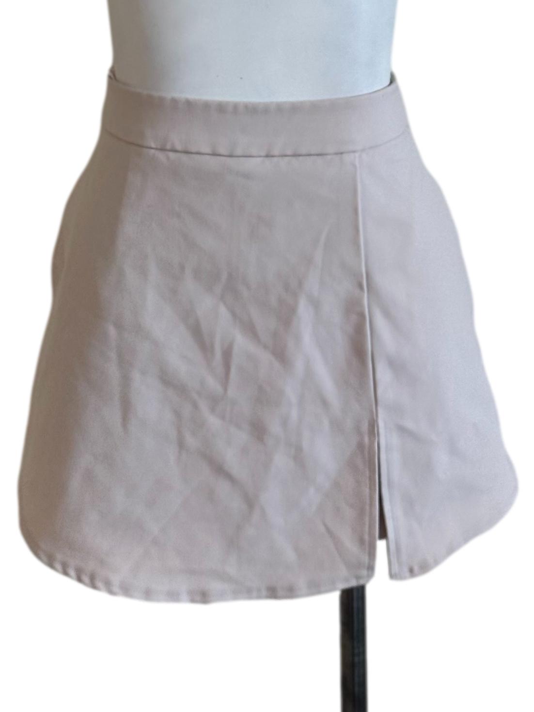 Ash Beige Mini Slit Skorts