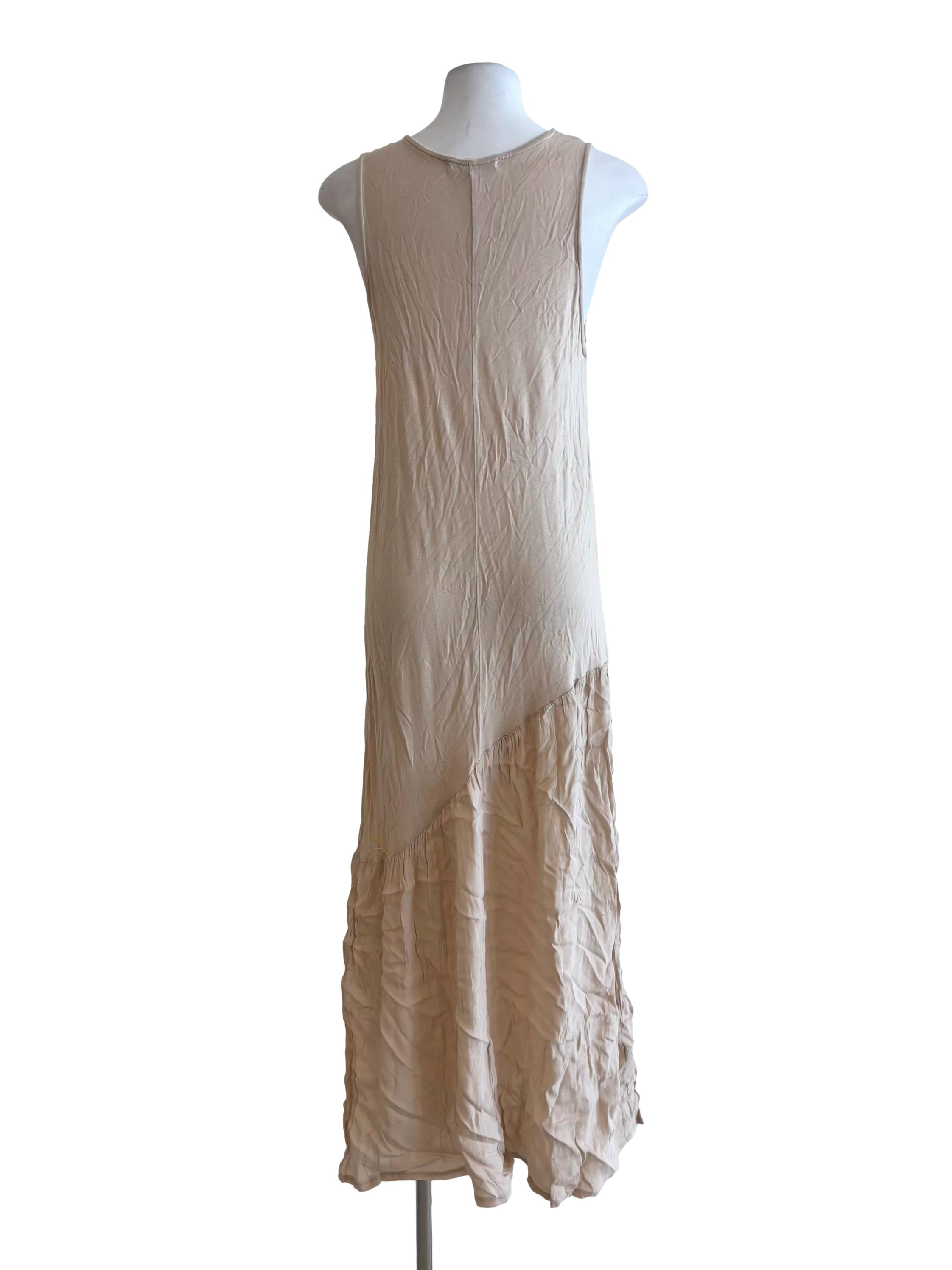 Nude Beige Sleeveless Slip Dress