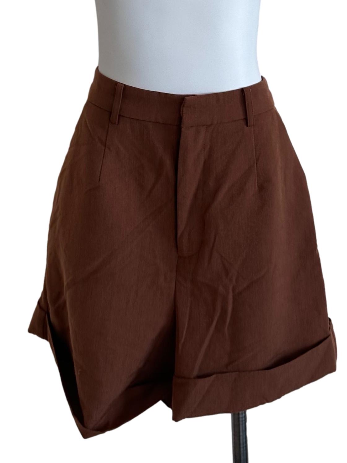 Caramel Brown Casual Shorts