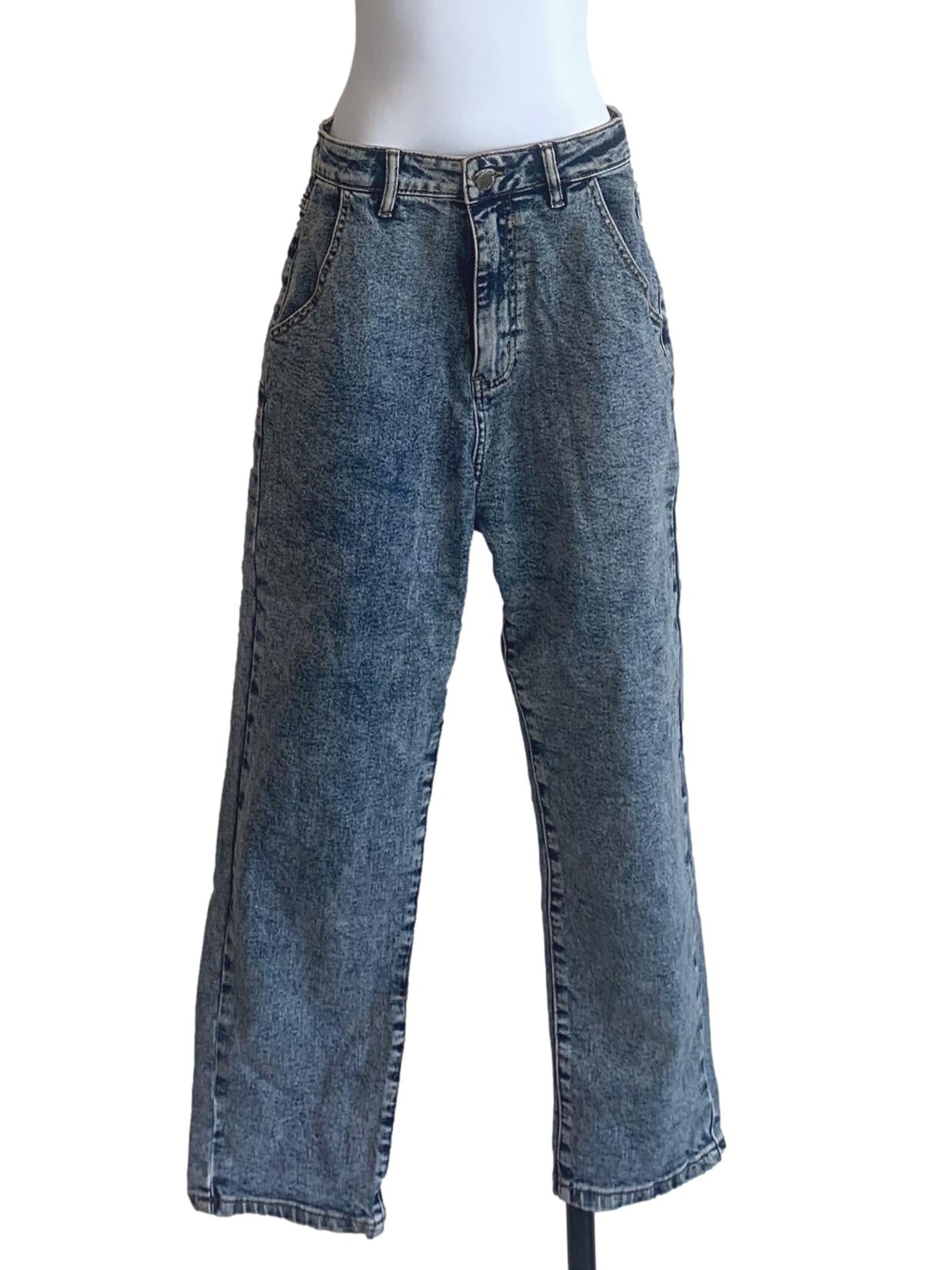 Denim Blue Straight Cut Jeans