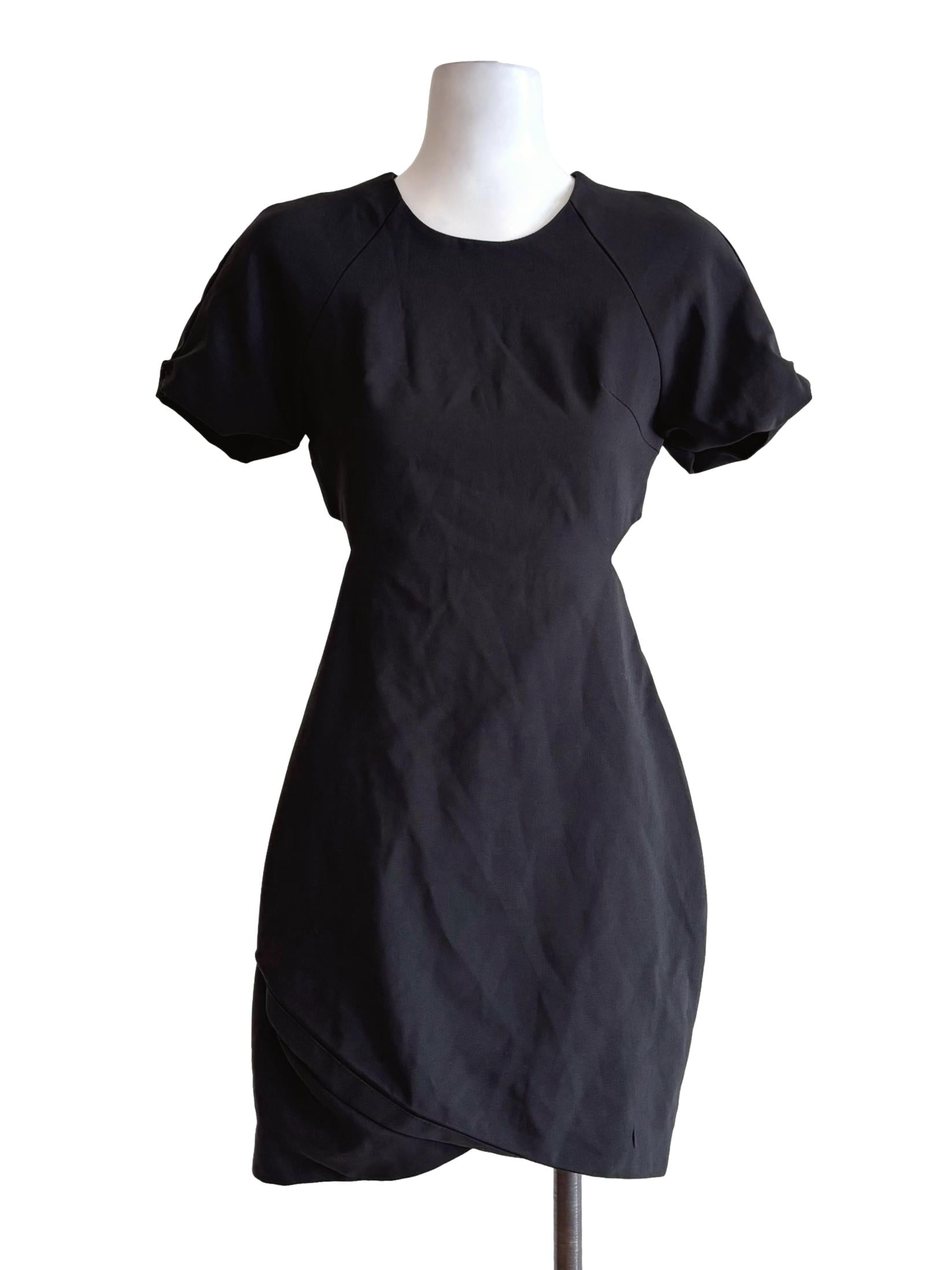 Jet Black Short Sleeve Dress