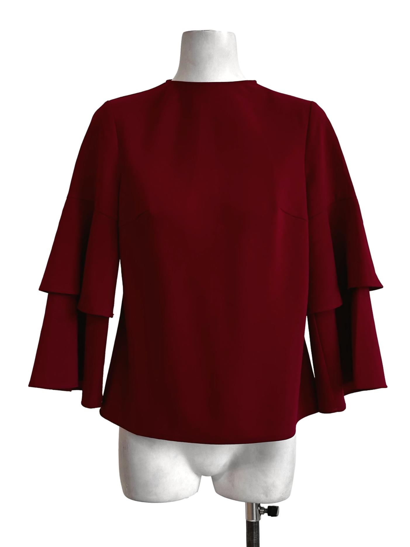 Red Plain Blouse