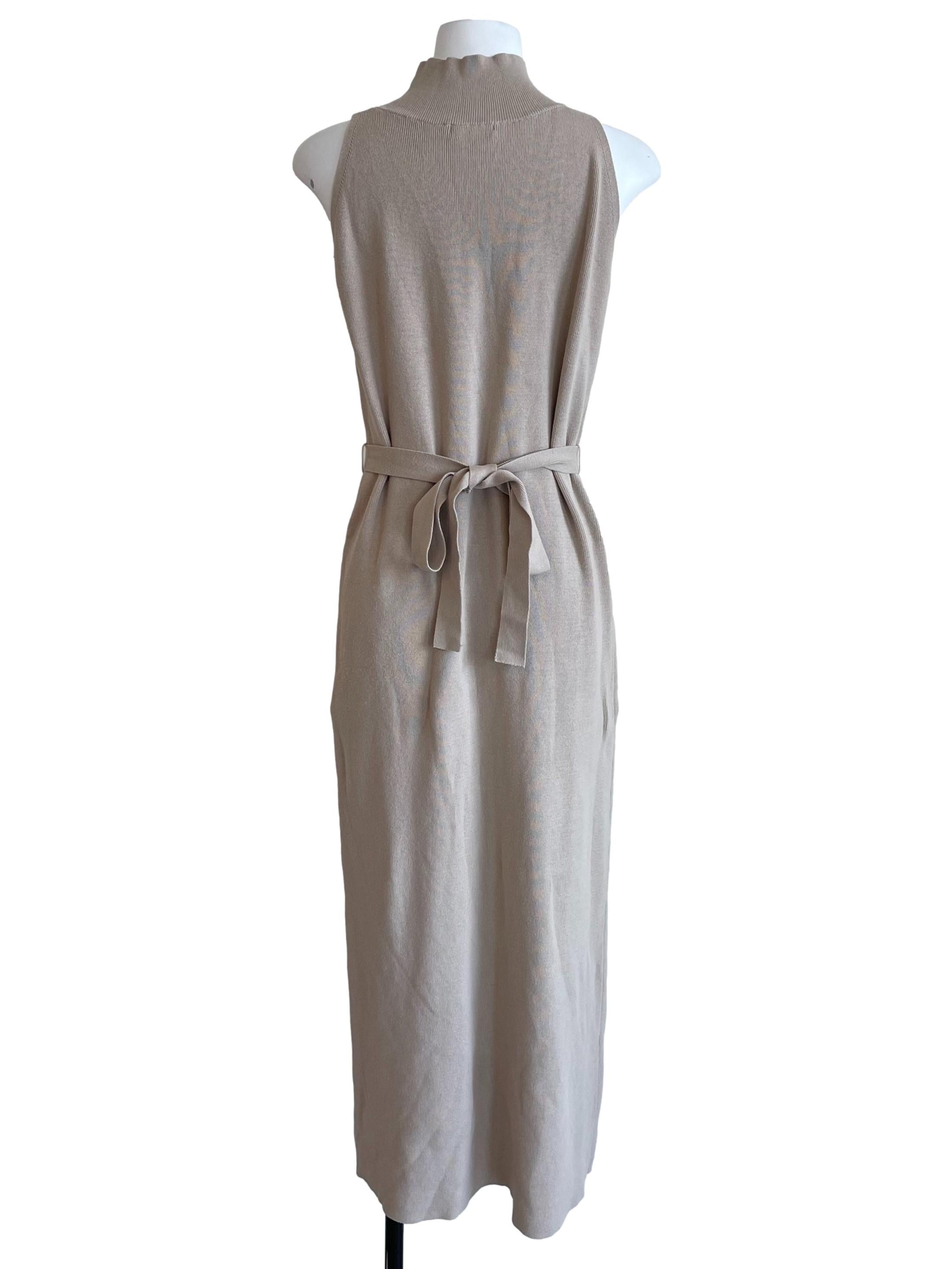 Oat High Neck Knit Dress