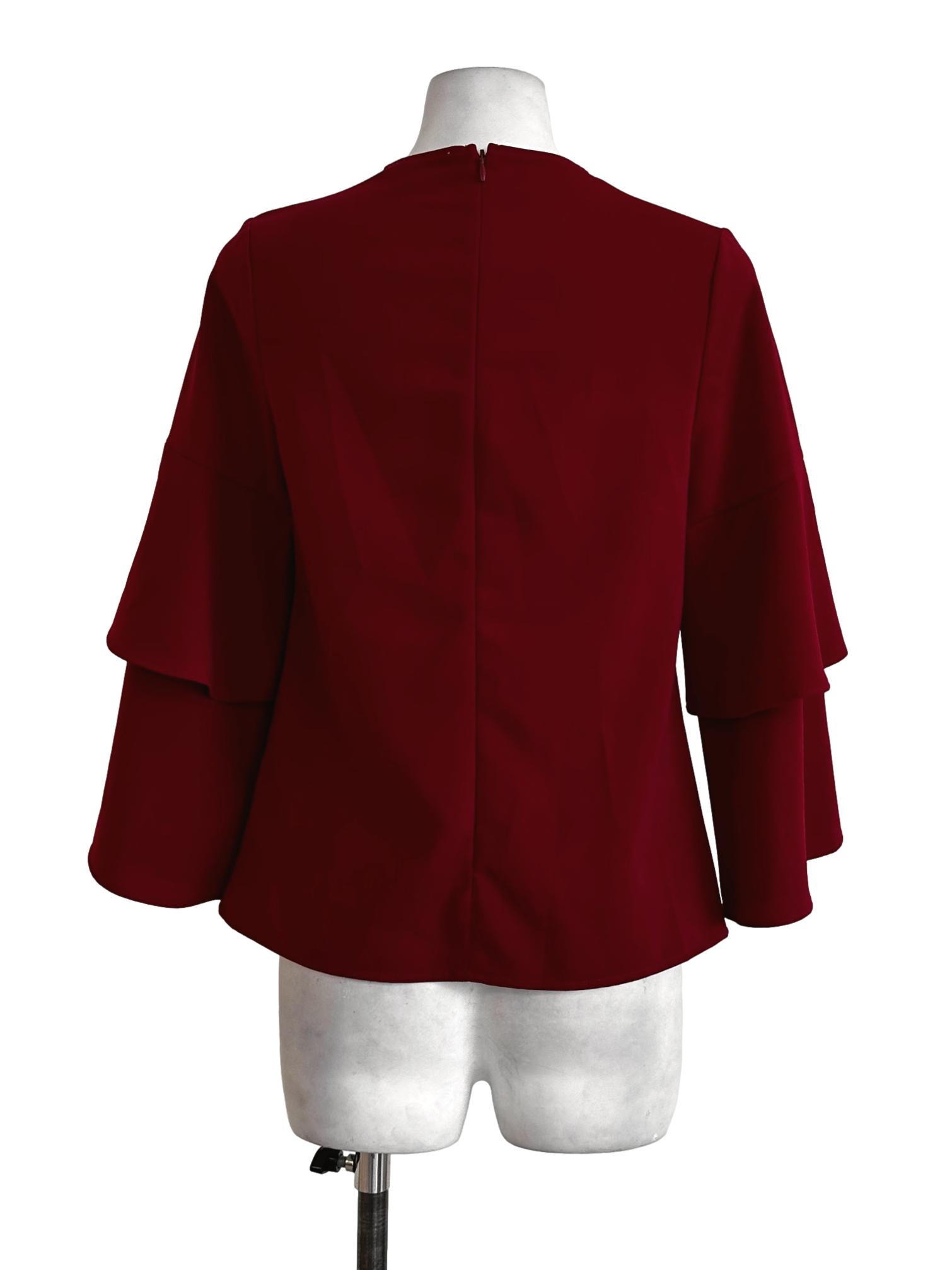 Red Plain Blouse