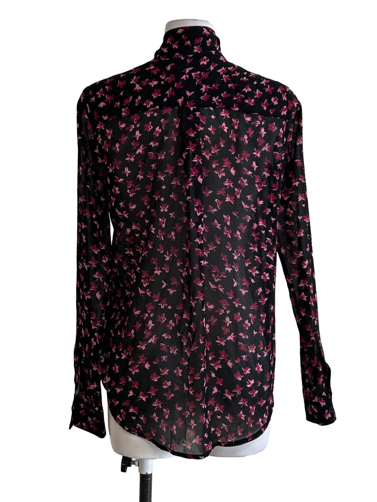 Michael Kors Black Floral Blouse