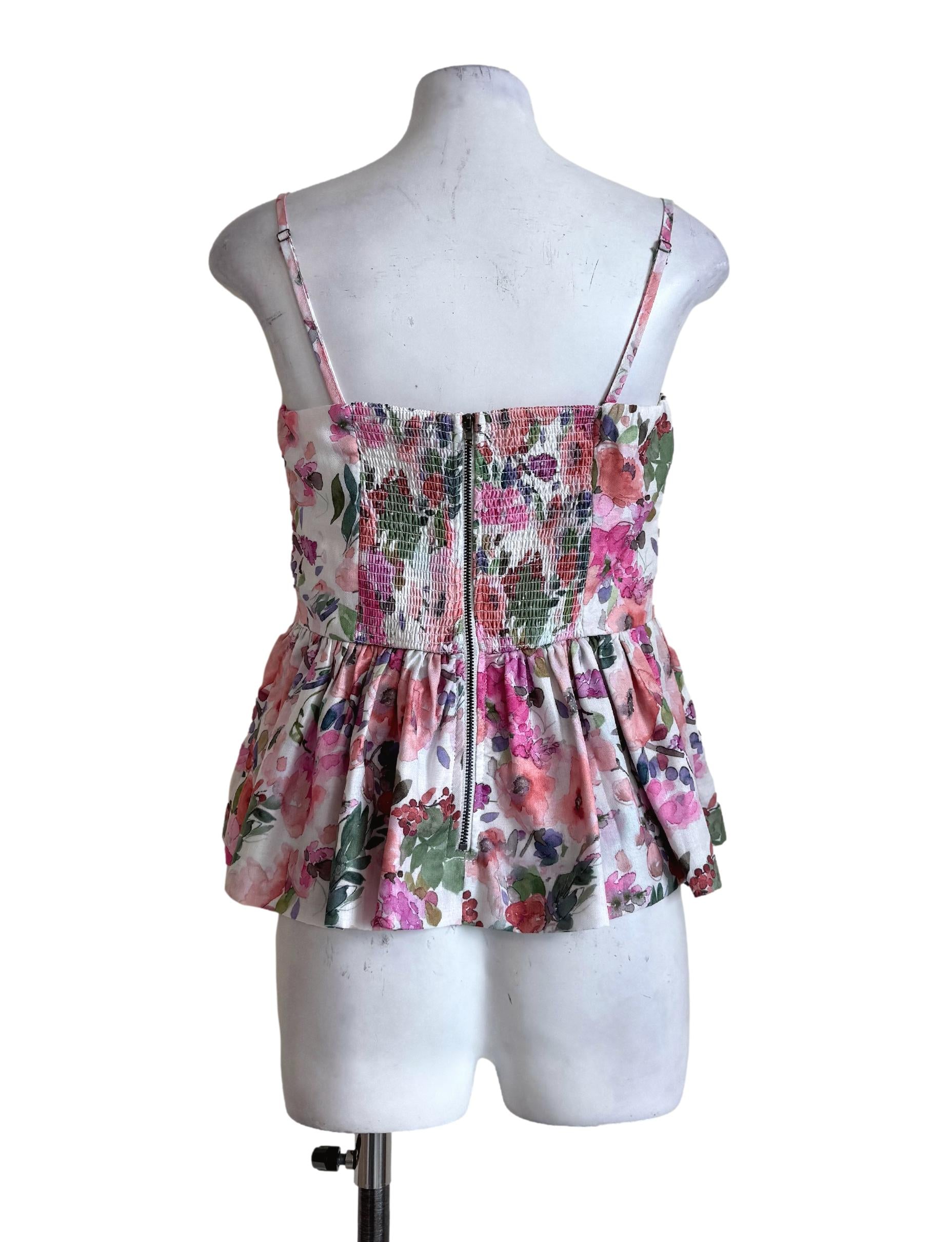 Multi-Color Floral Prints Layer Top