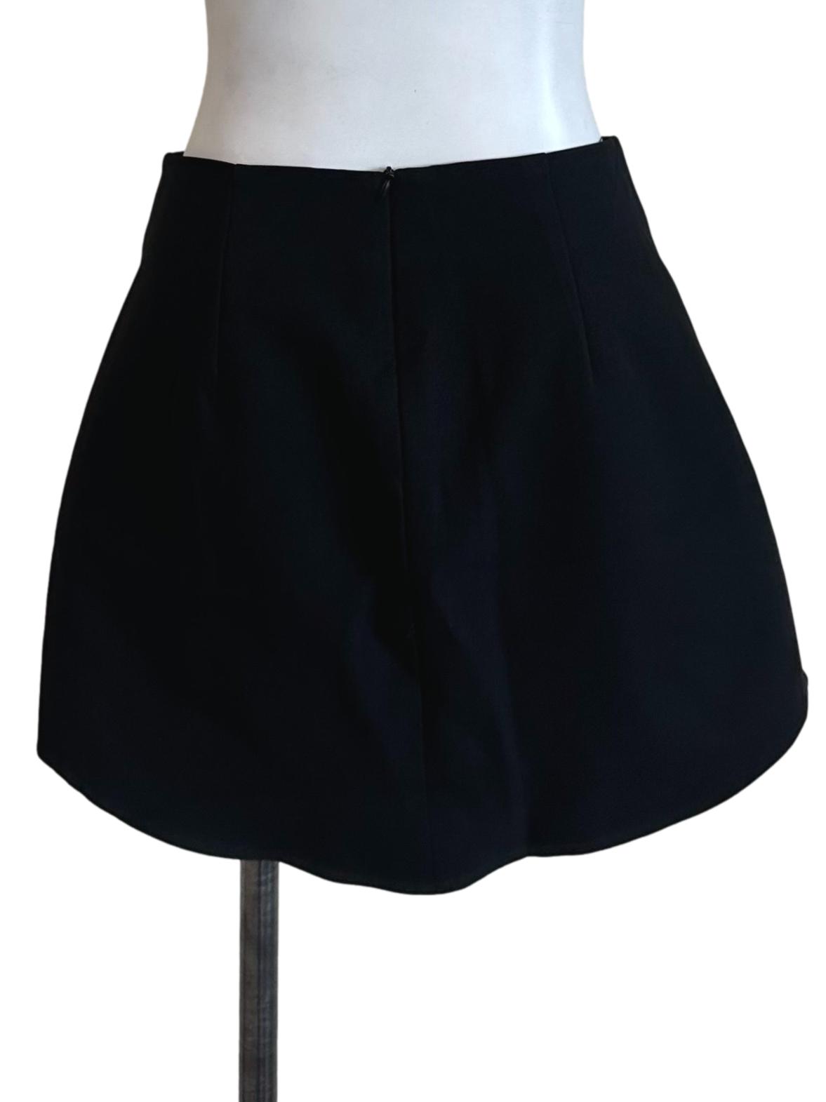 Onyx Black Casual Mini Skorts