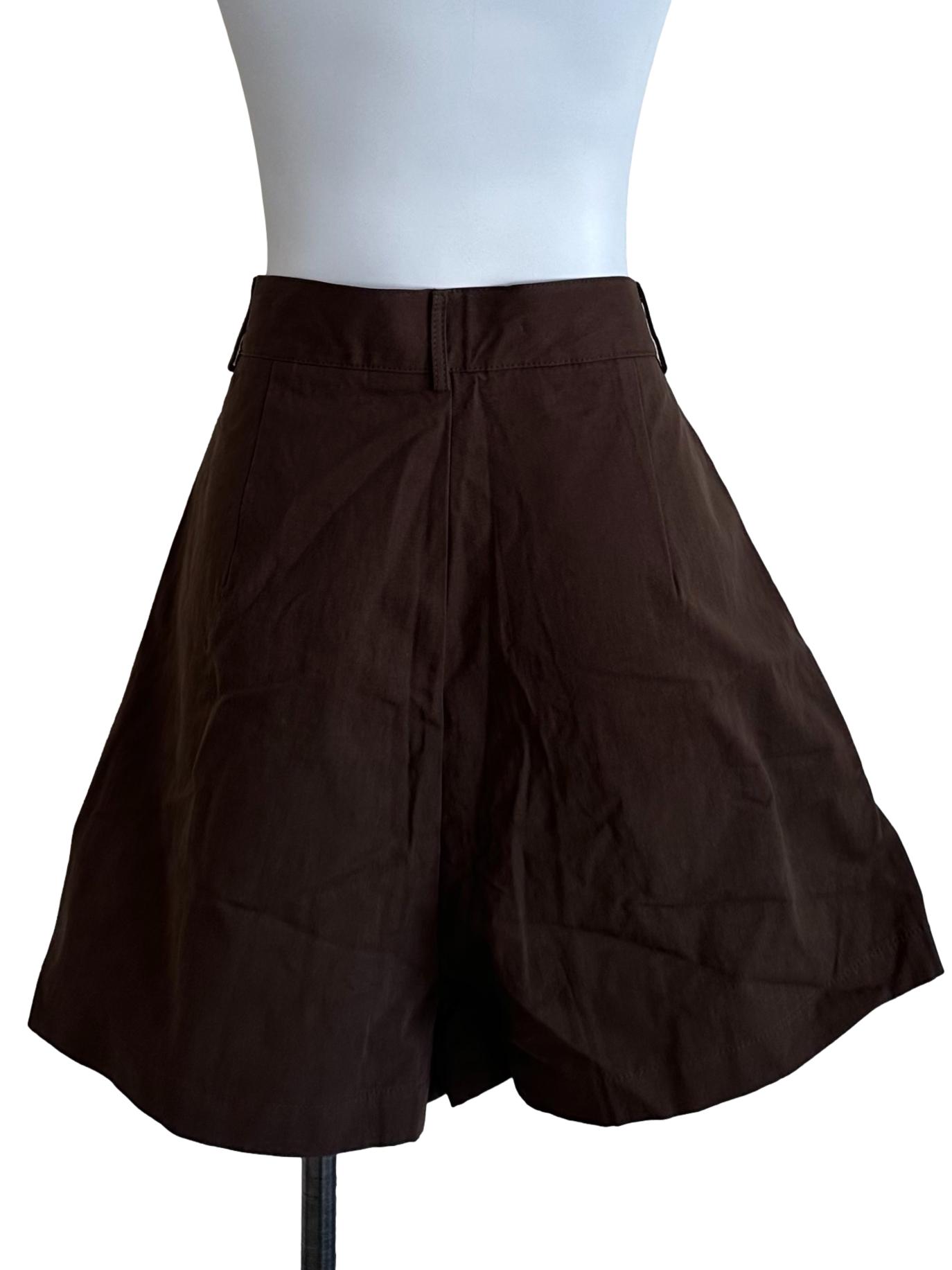 Coffee Brown High Waist Shorts