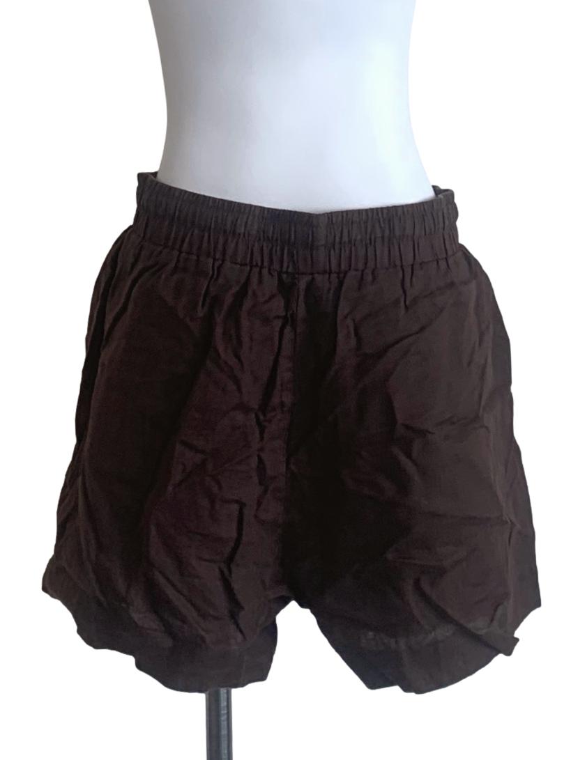 Brown Cotton Shorts