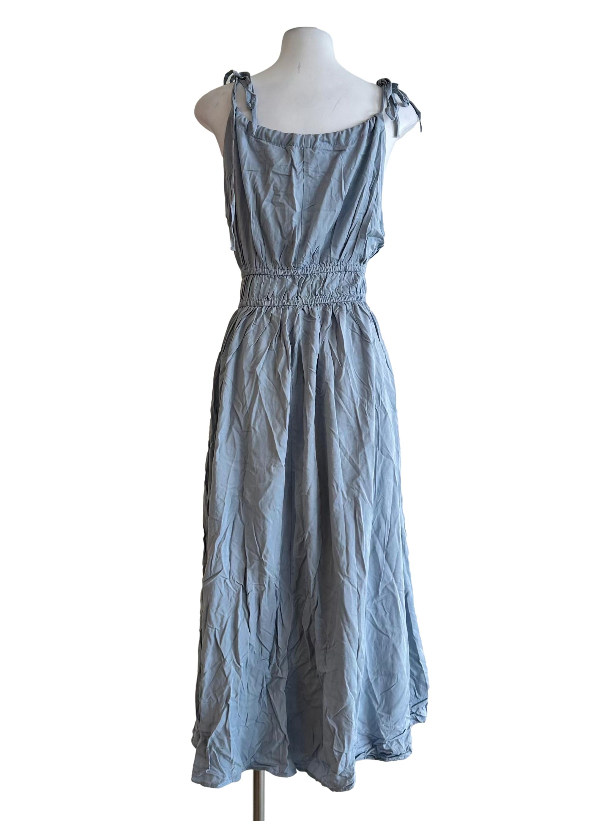 Light Sky Blue Sleeveless Maxi Dress TEM