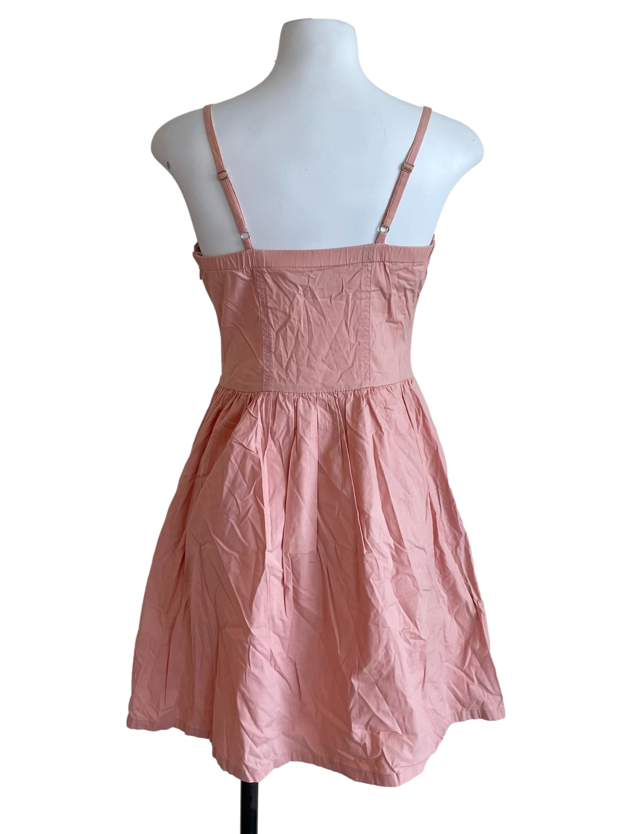 Salmon Bustier Bouffont Dress