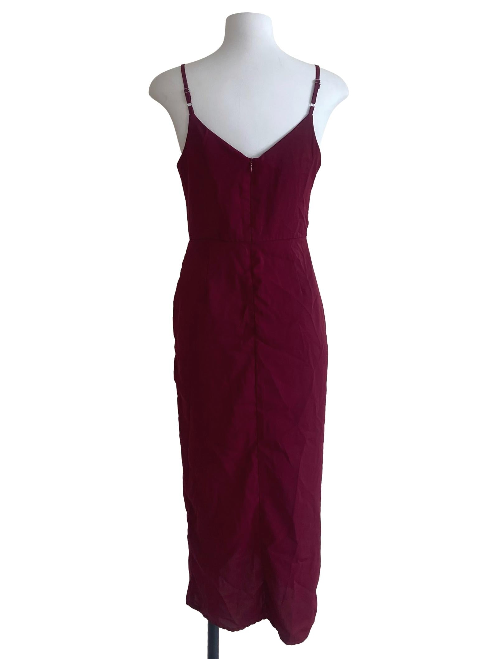Scarlet Red Slit Shift Dress