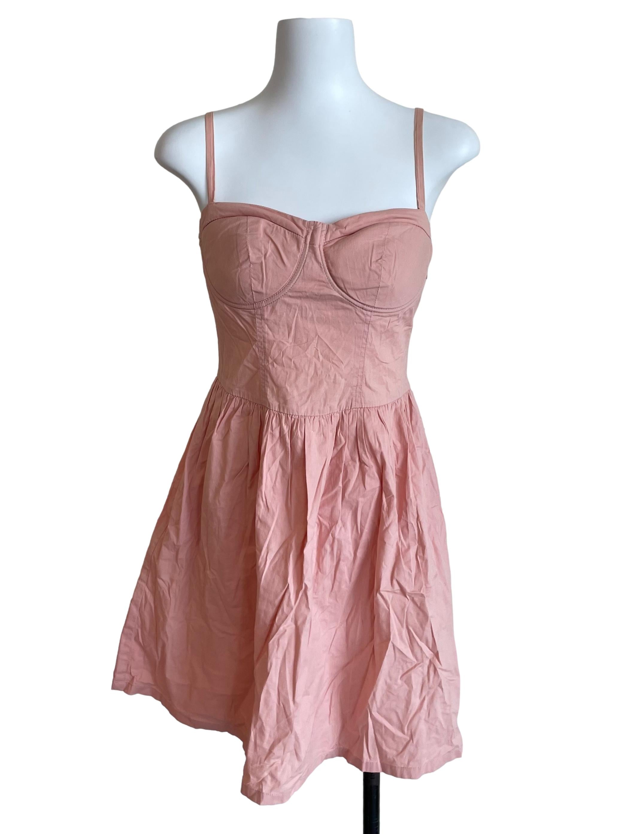 Salmon Bustier Bouffont Dress